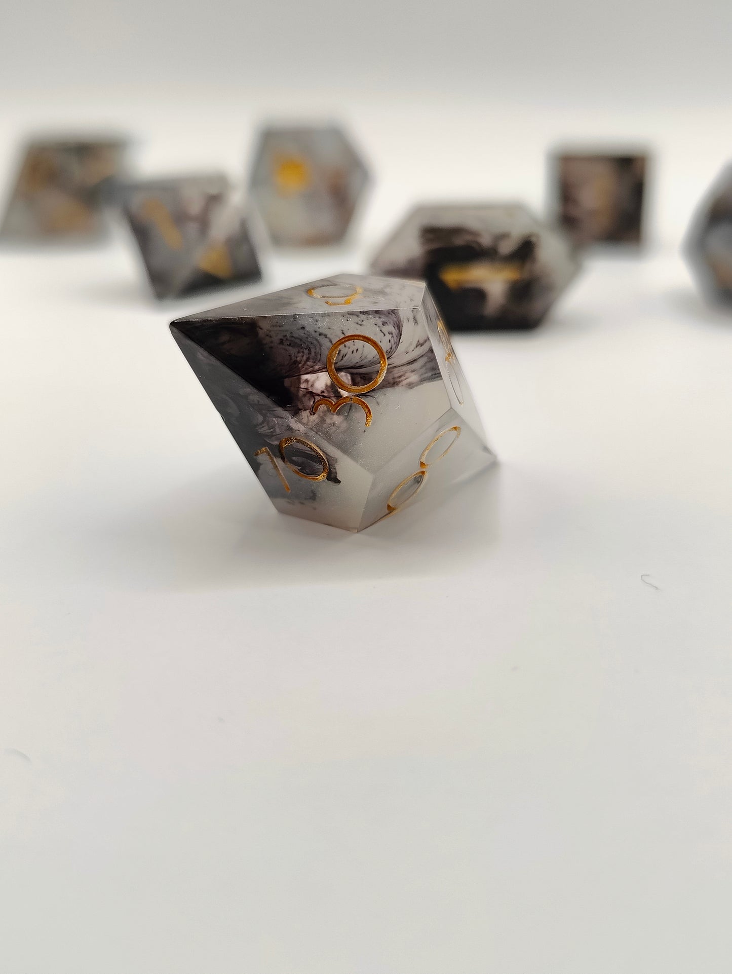 Handmade dice set: Threads of fate