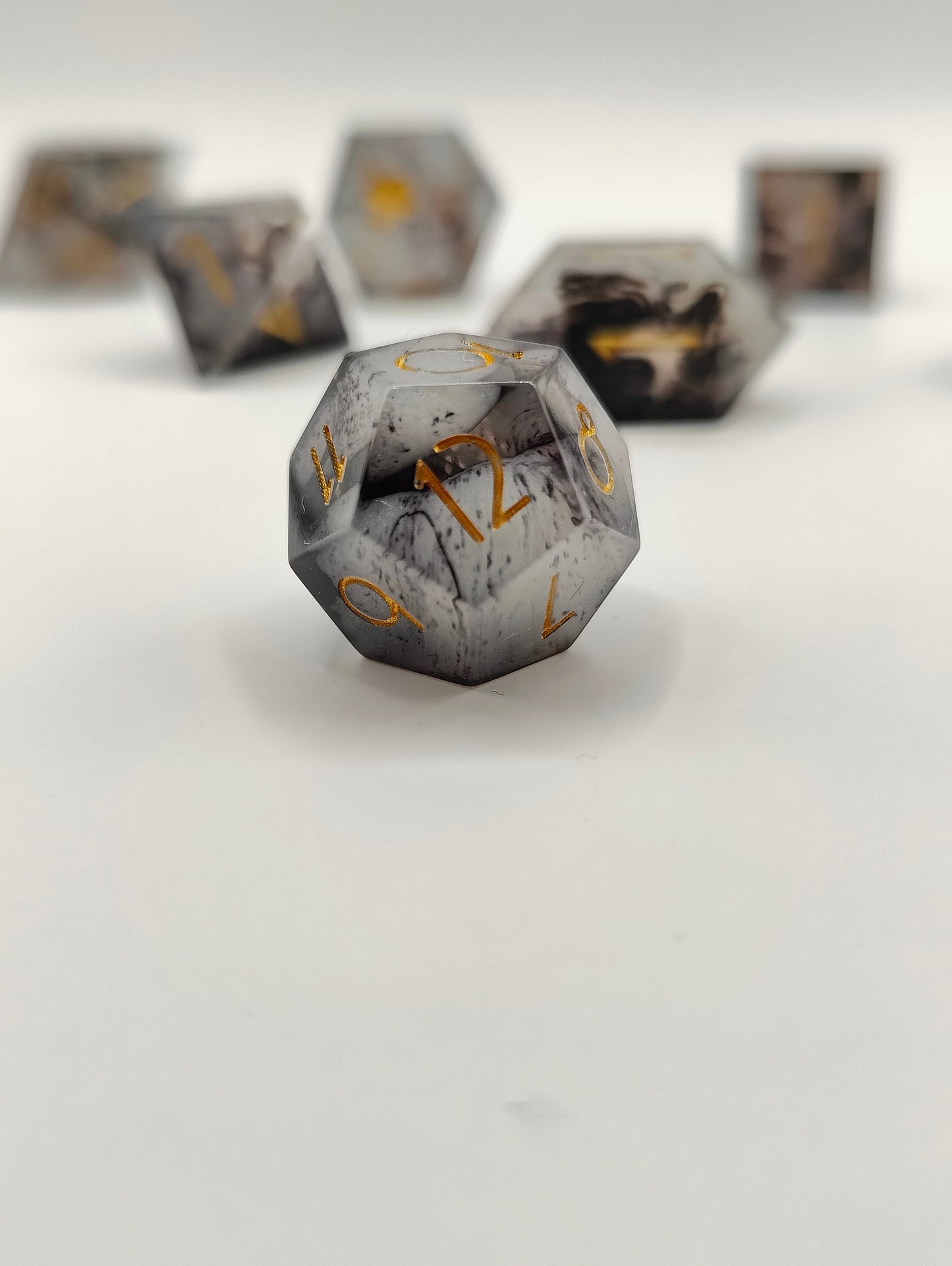 Handmade dice set: Threads of fate