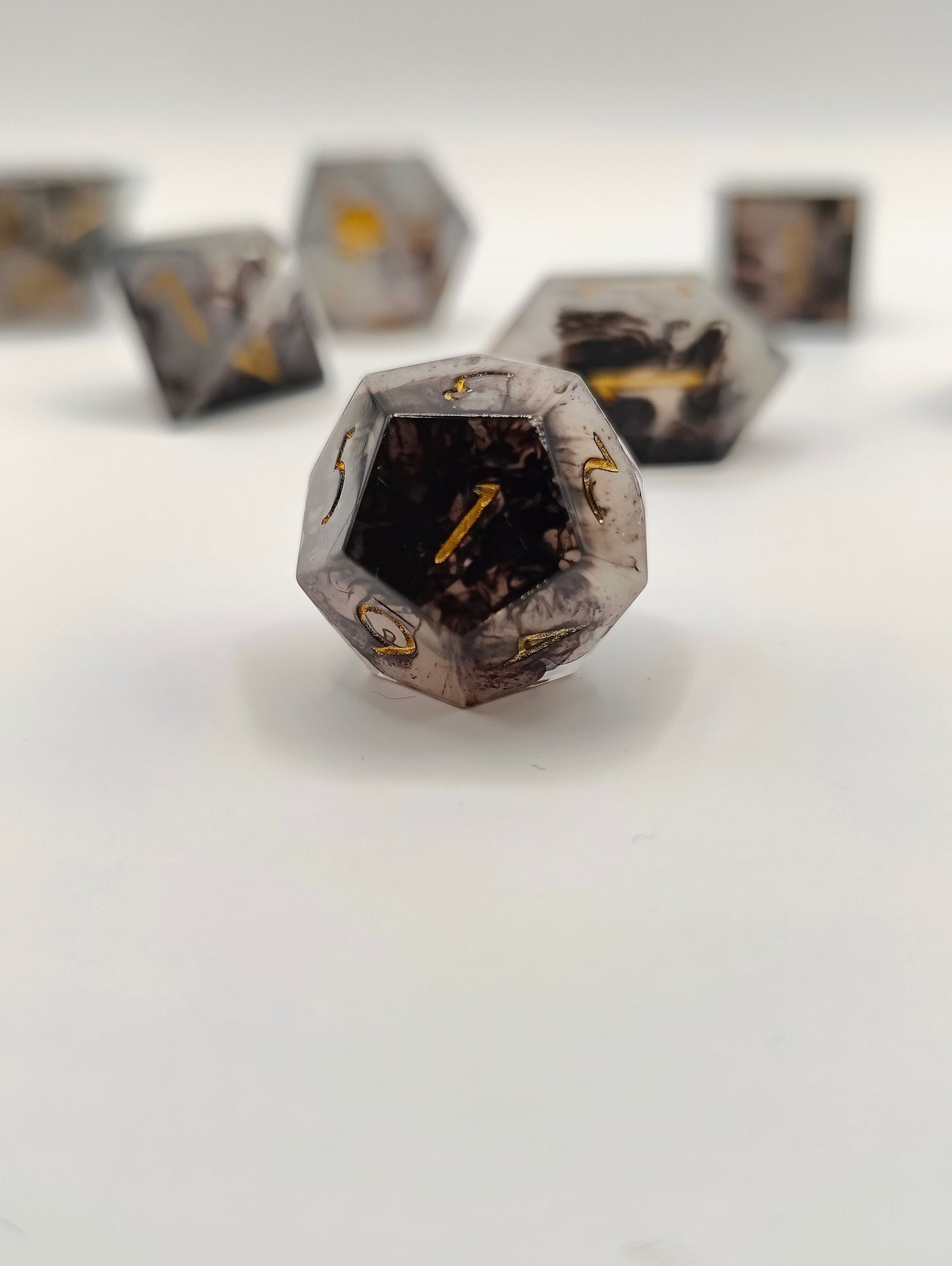 Handmade dice set: Threads of fate