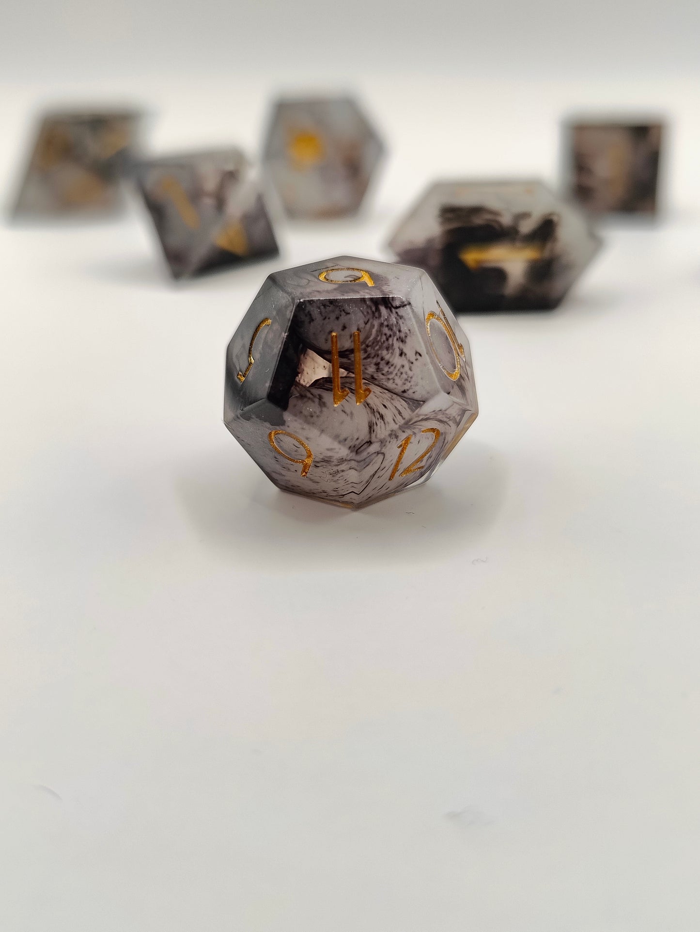 Handmade dice set: Threads of fate