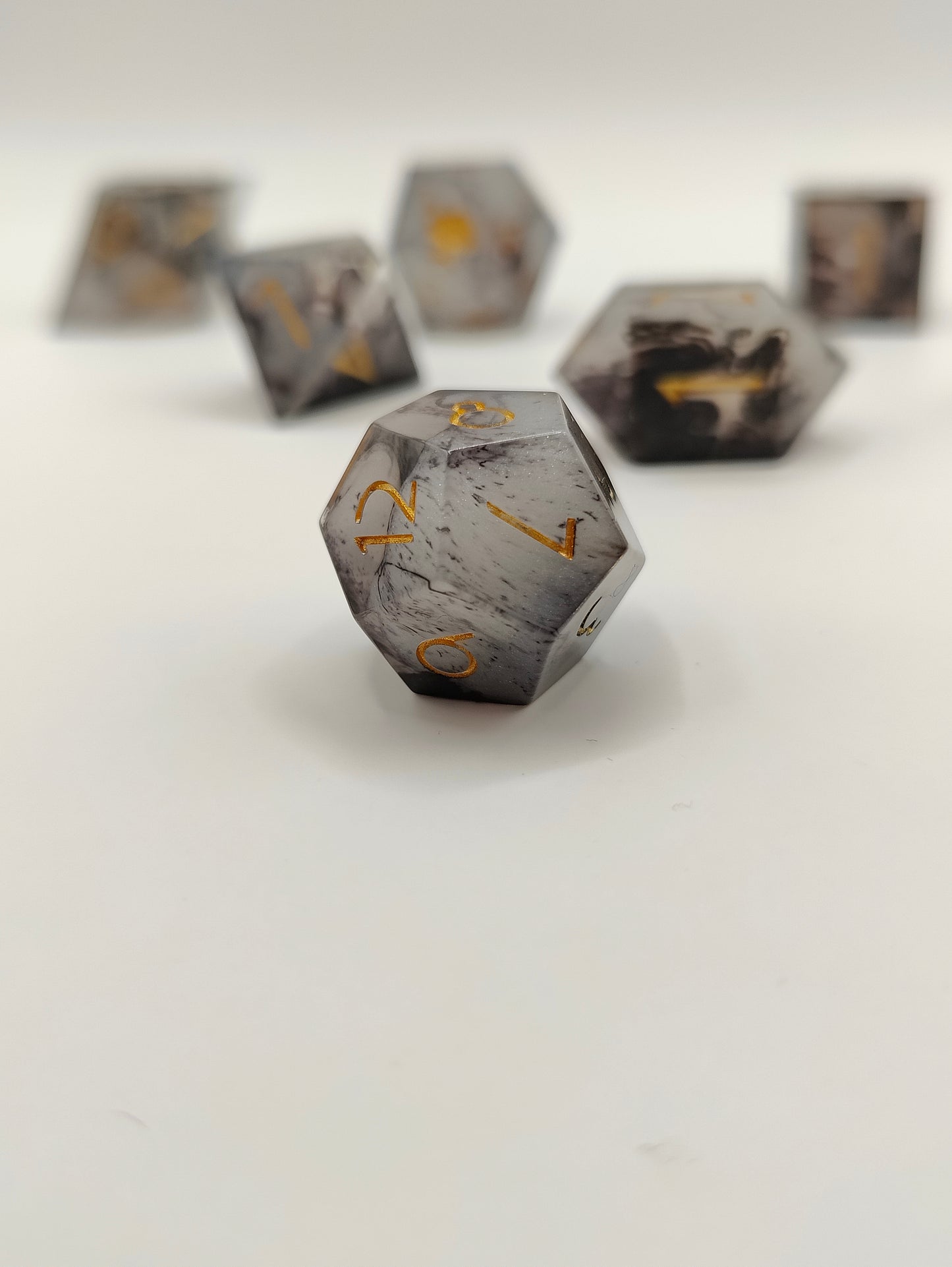 Handmade dice set: Threads of fate