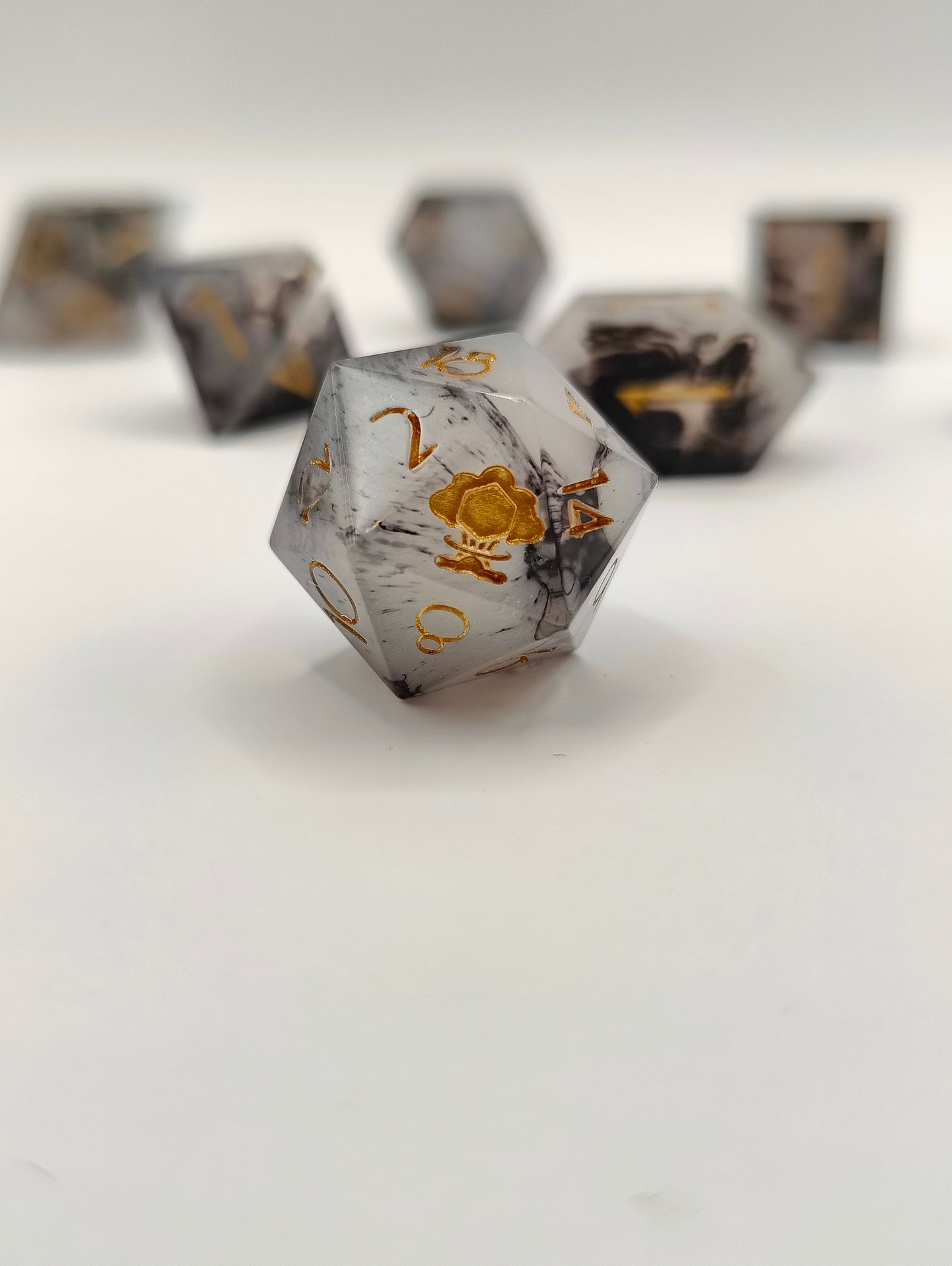 Handmade dice set: Threads of fate