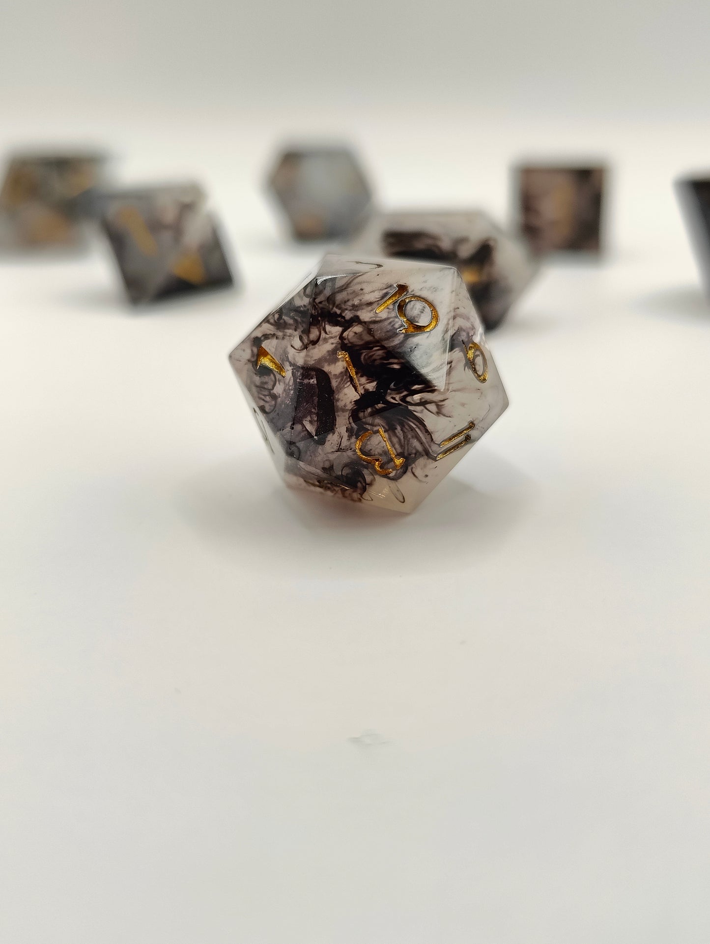 Handmade dice set: Threads of fate