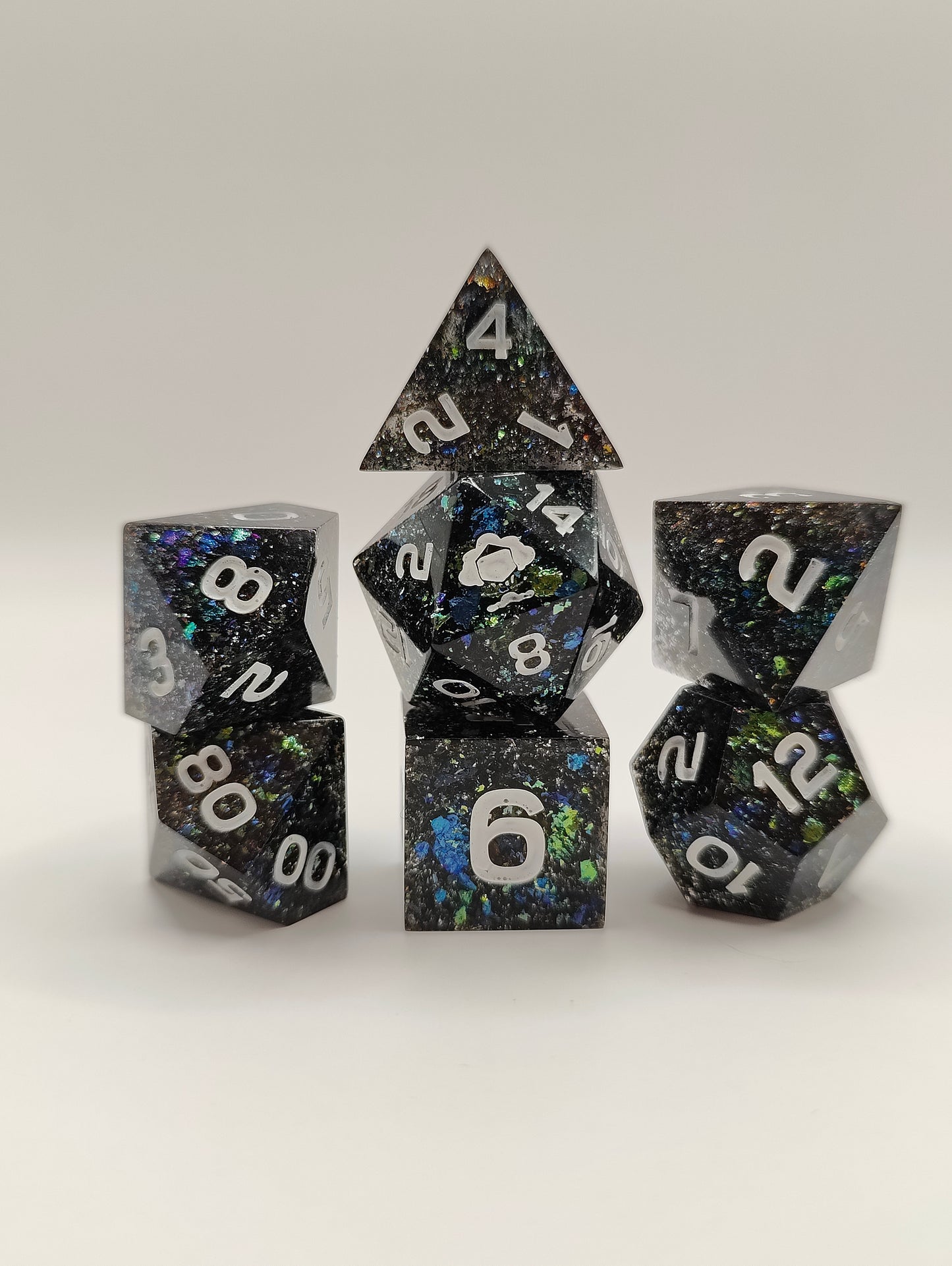 Handmade dice set: Enchanted forest