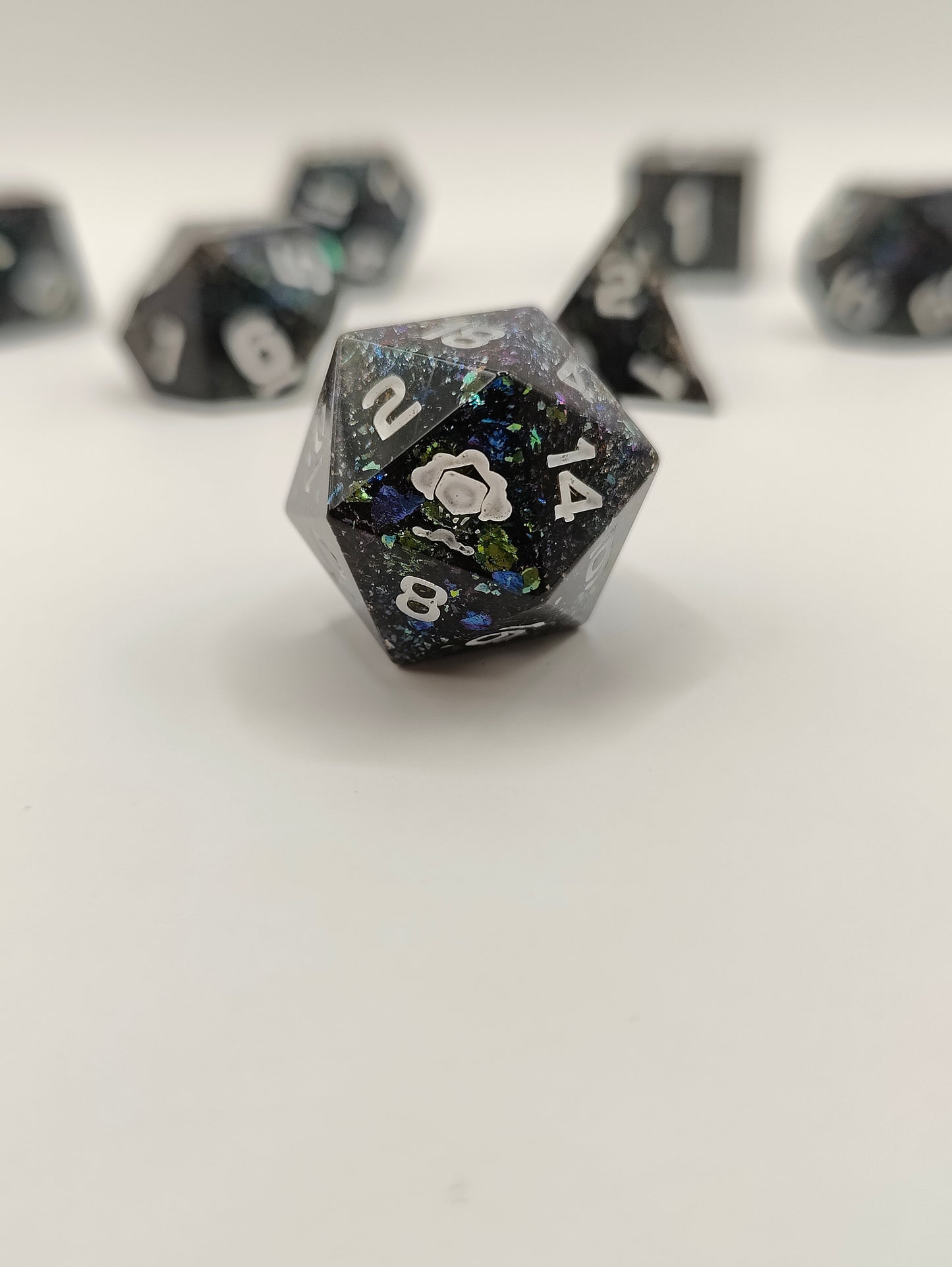 Handmade dice set: Enchanted forest