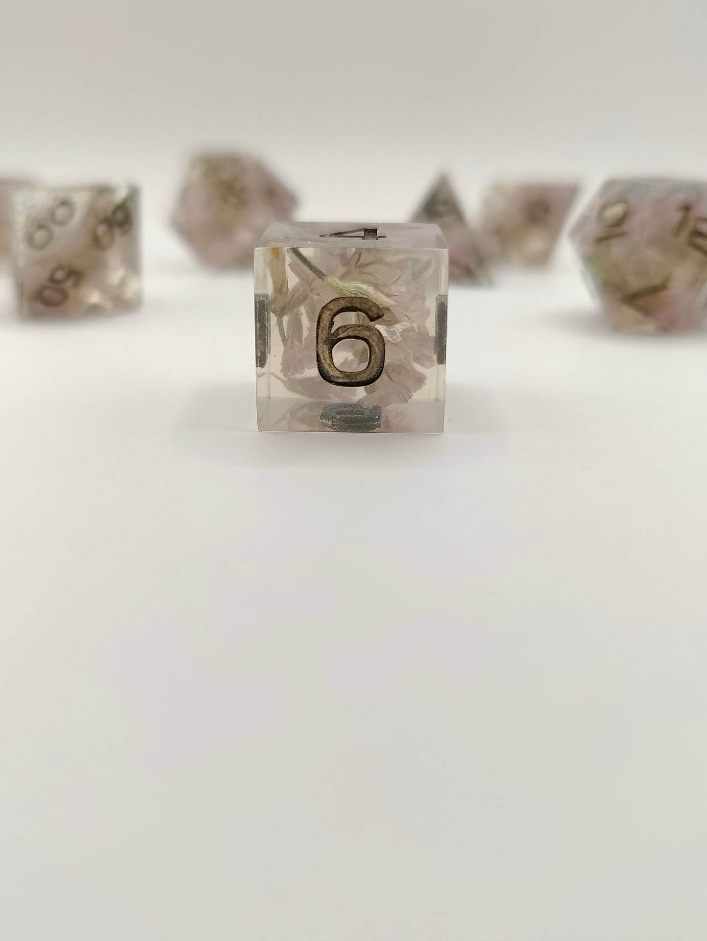 Handmade dice set: Kore's garden