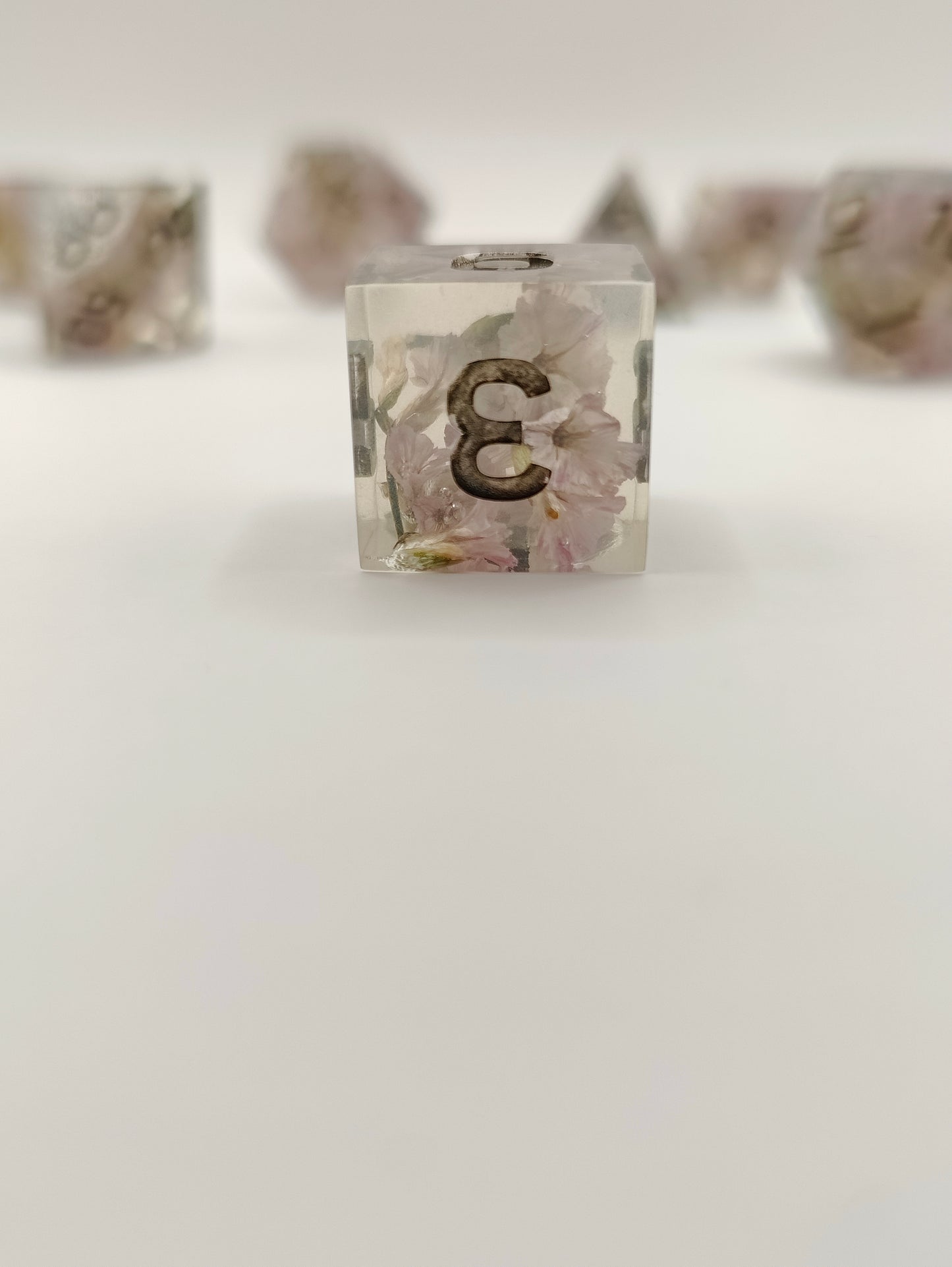 Handmade dice set: Kore's garden