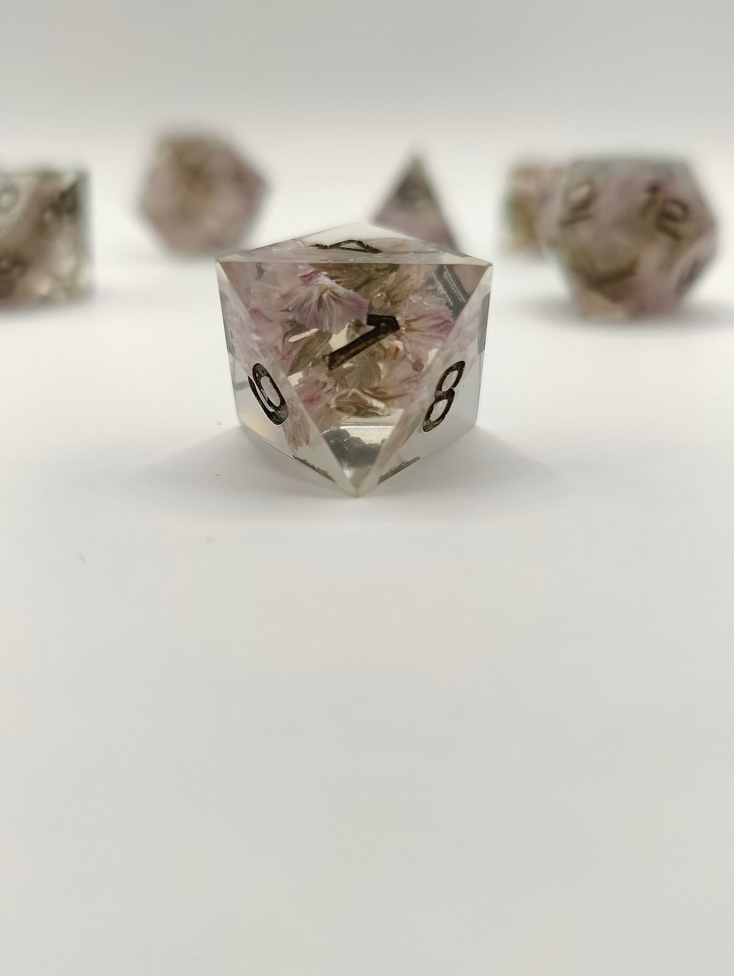 Handmade dice set: Kore's garden