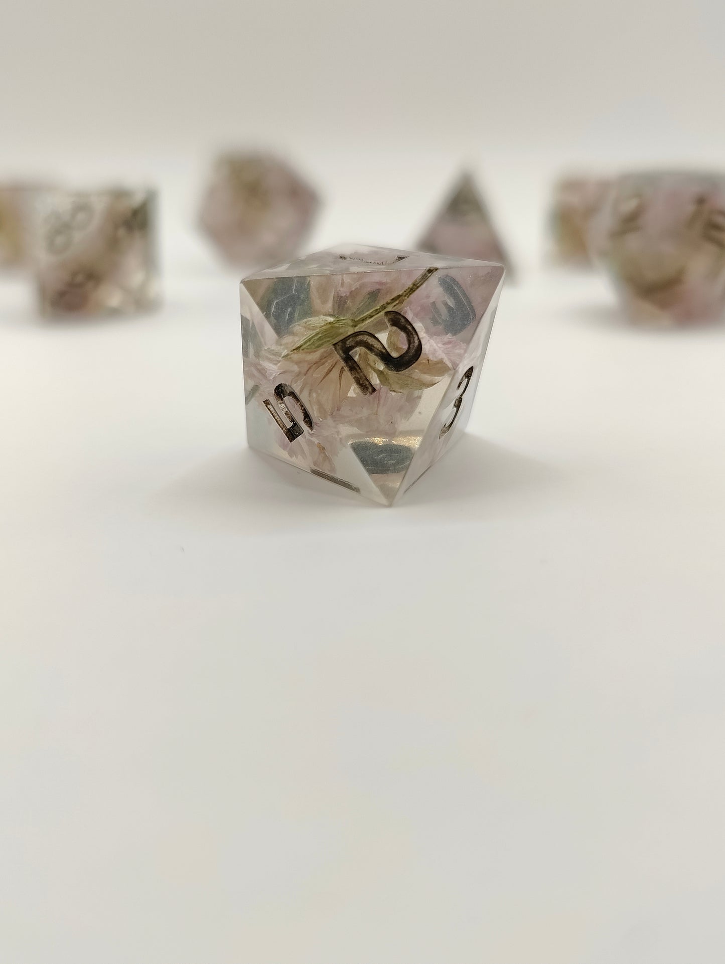 Handmade dice set: Kore's garden