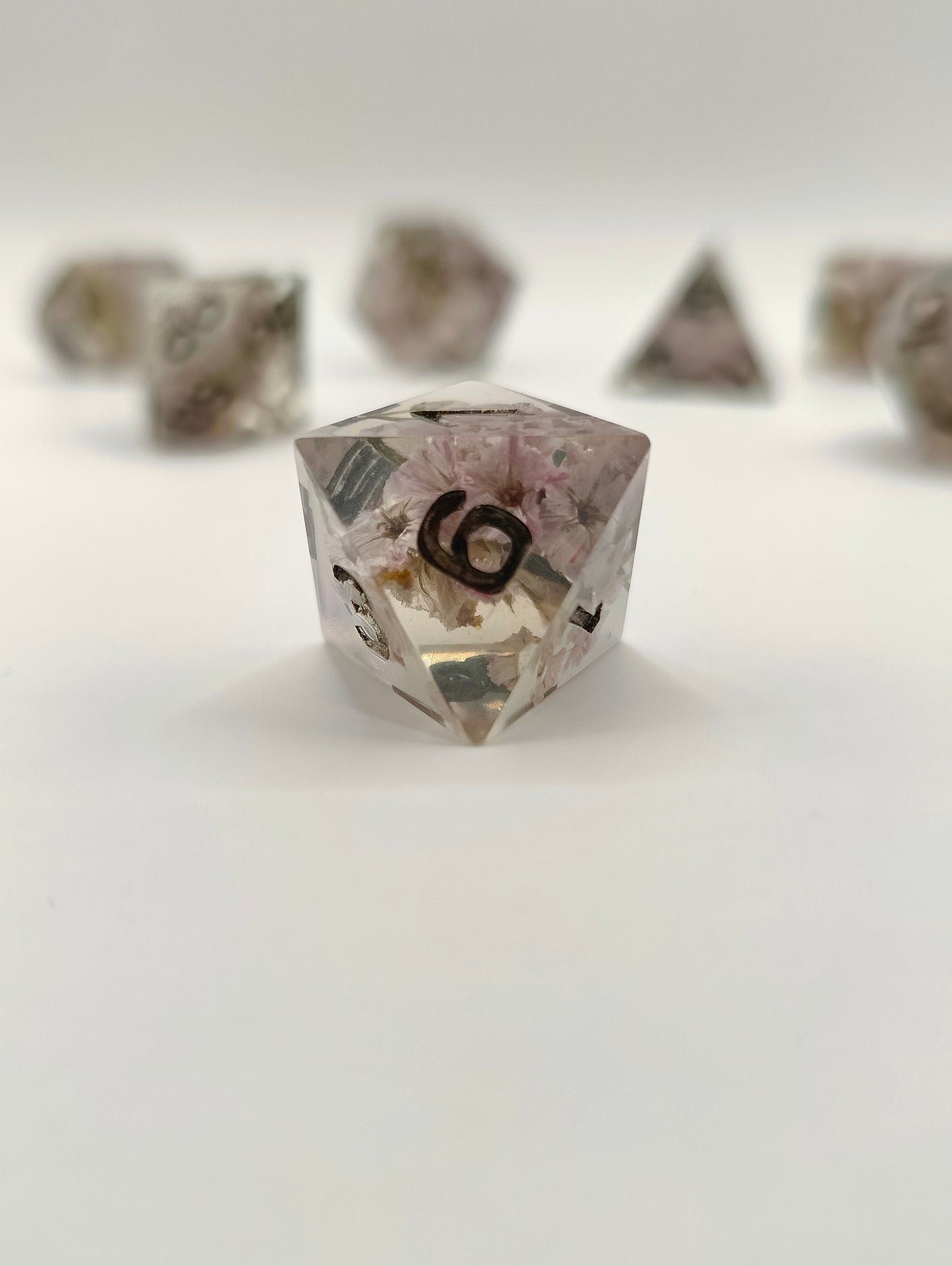 Handmade dice set: Kore's garden