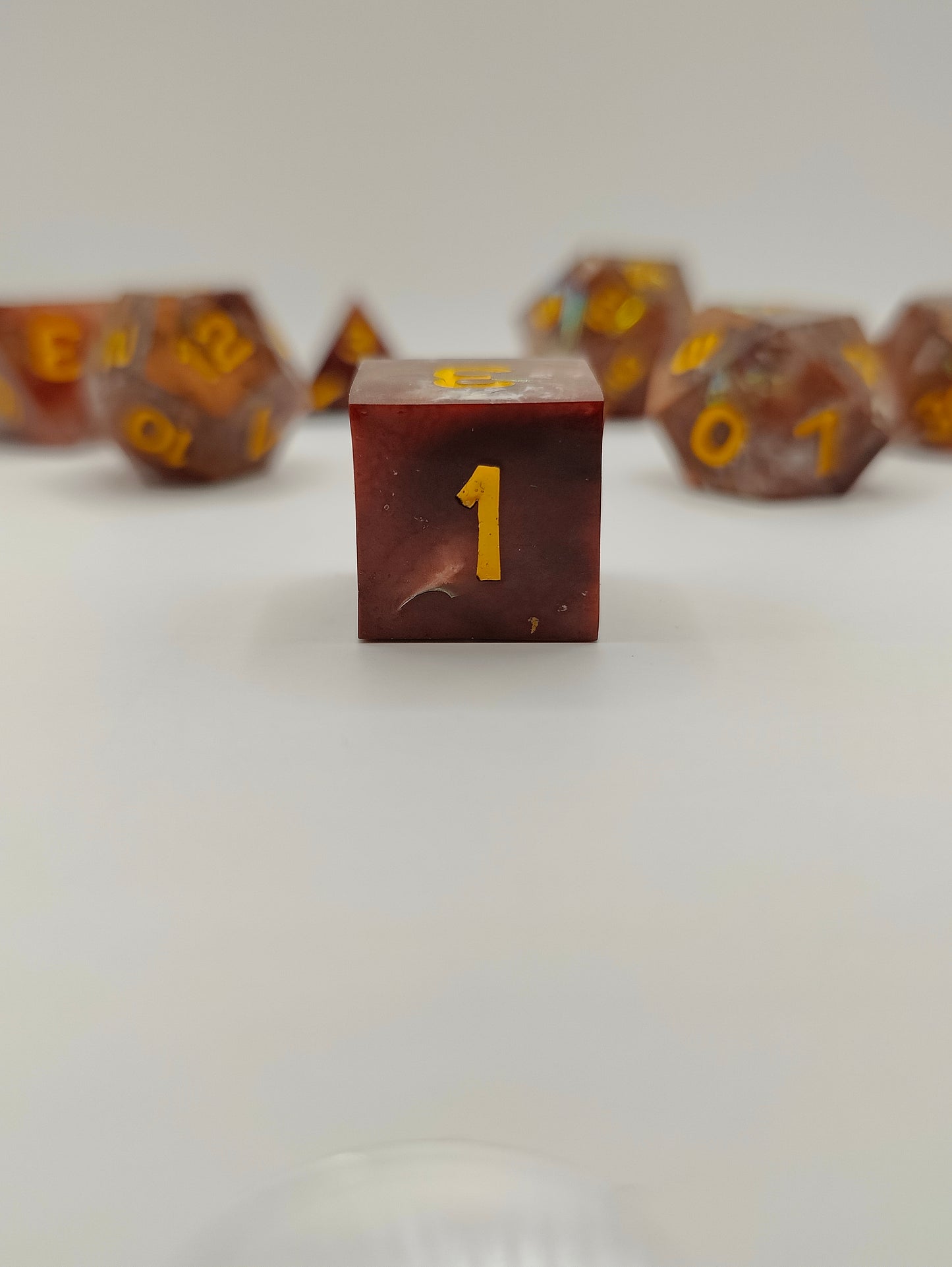 Handmade dice set: The copper kingdom