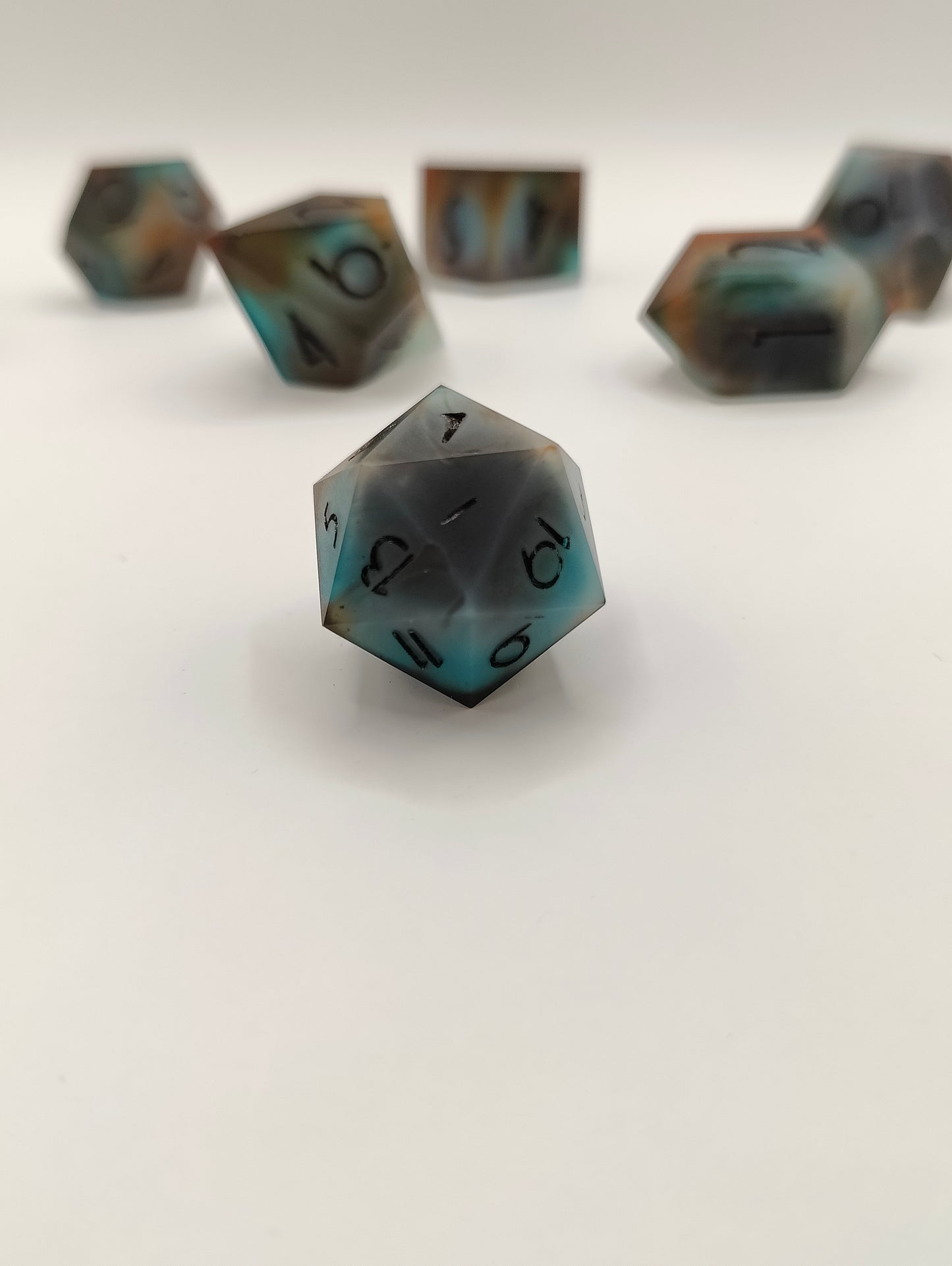 Handmade dice set: Tideworn