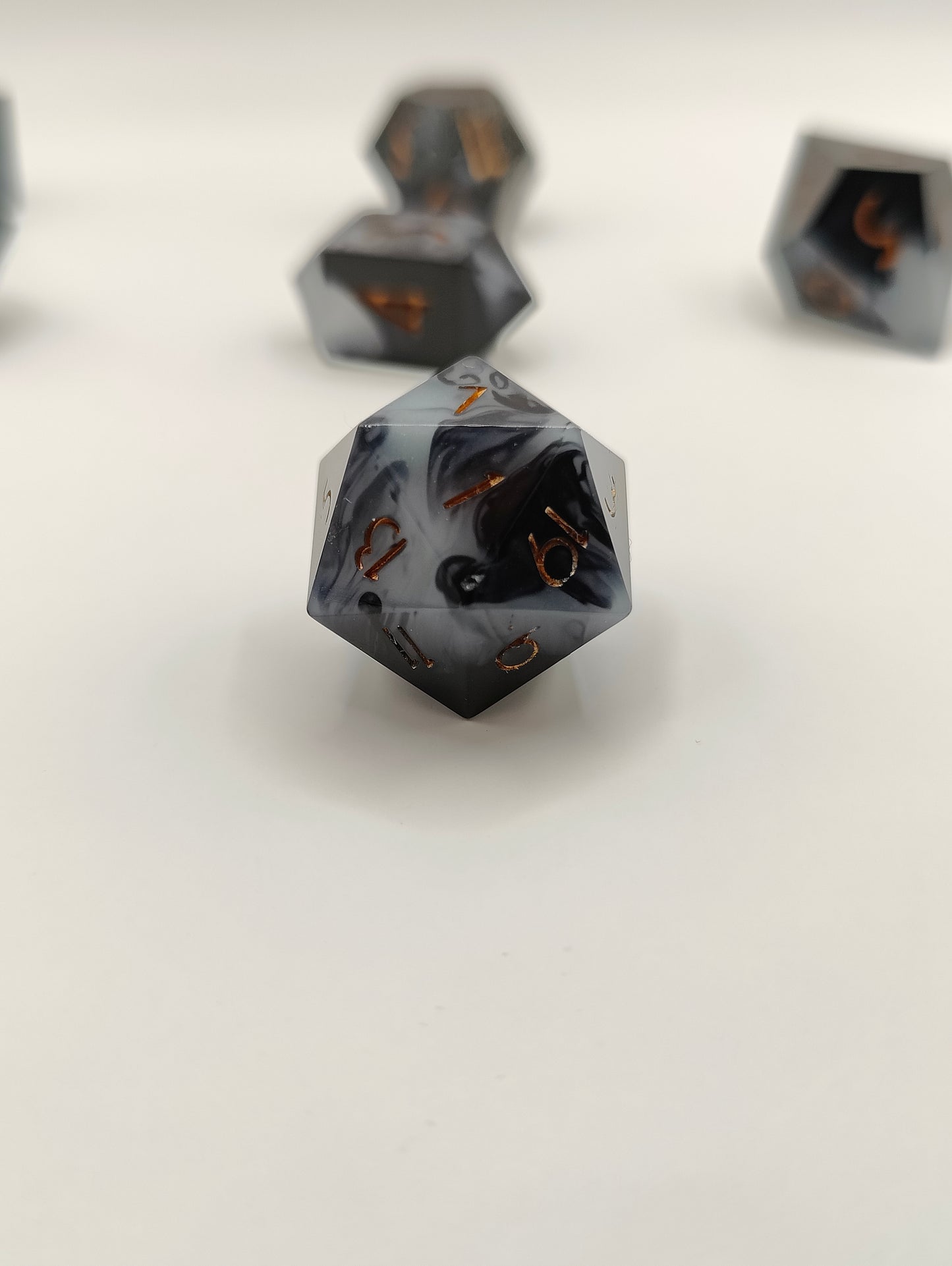 Handmade dice set: Threads of fate