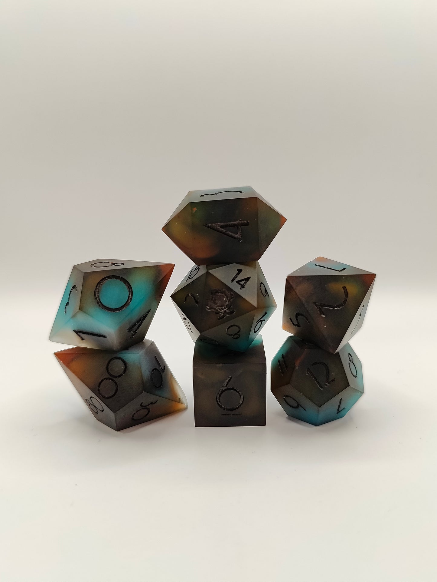 Handmade dice set: Tideworn