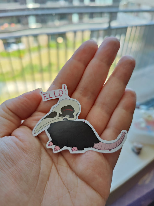 Undead rat/raven sticker