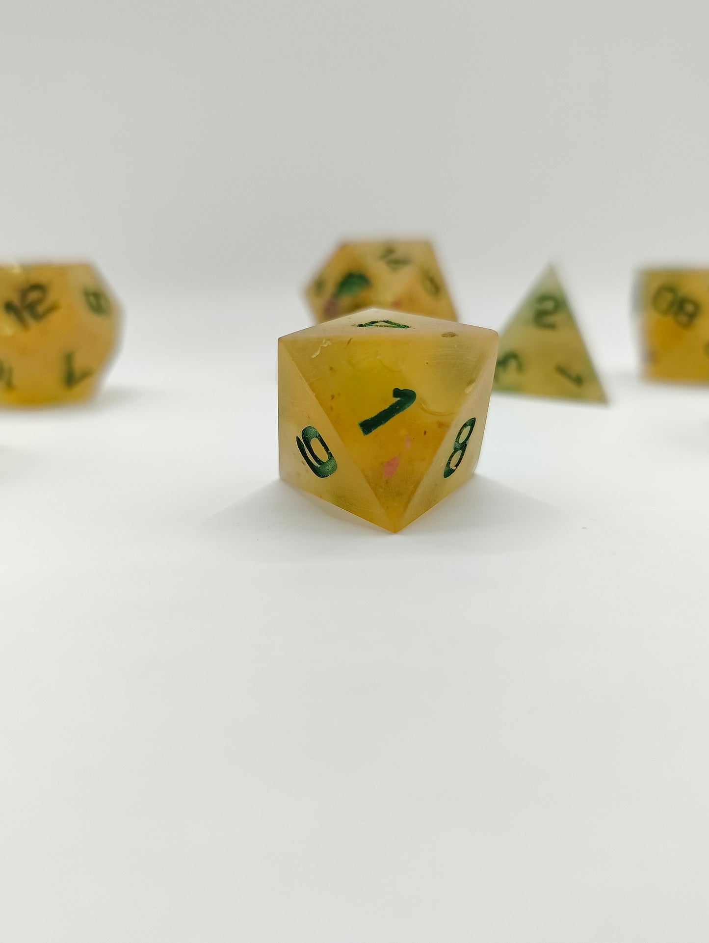 Handmade dice set: Honeyed Earth