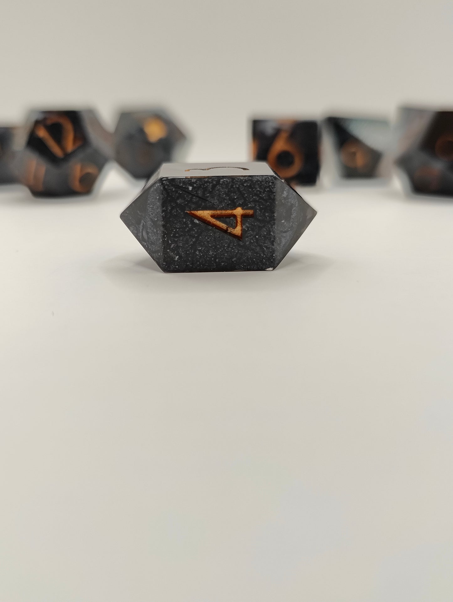 Handmade dice set: The expedition thin font