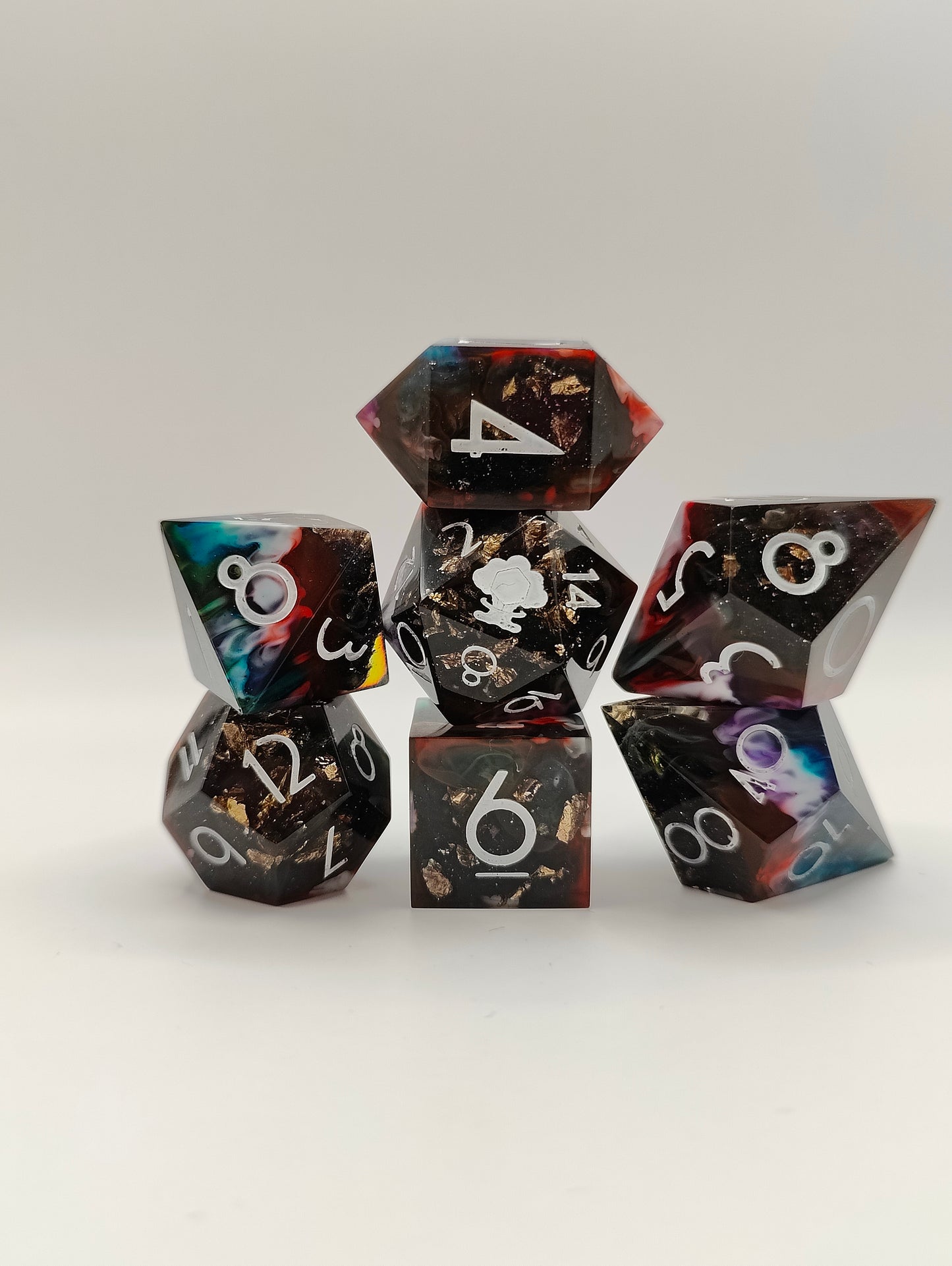 Handmade dice set: The chroma conclave