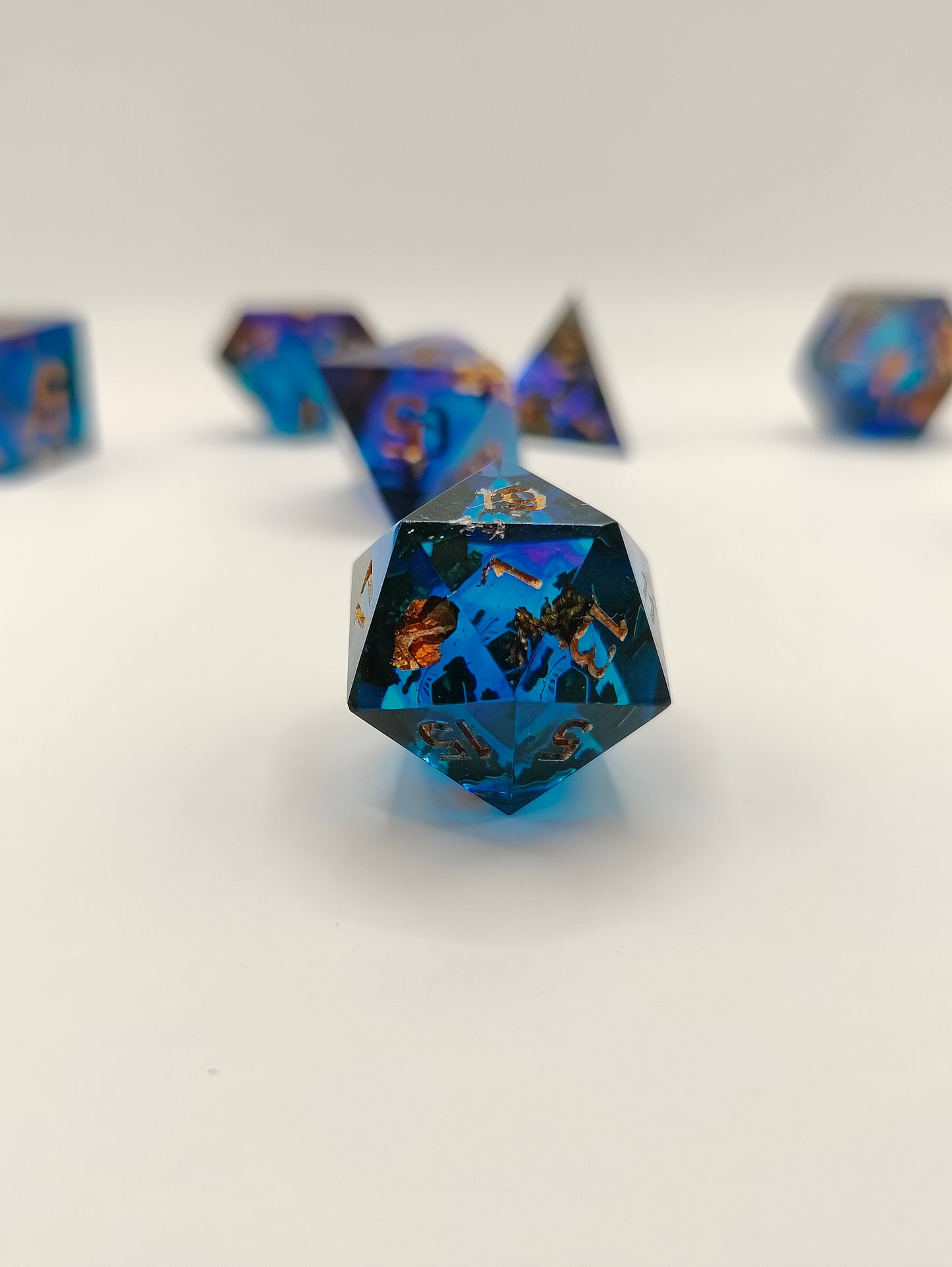 Handmade dice set: Sunken treasure