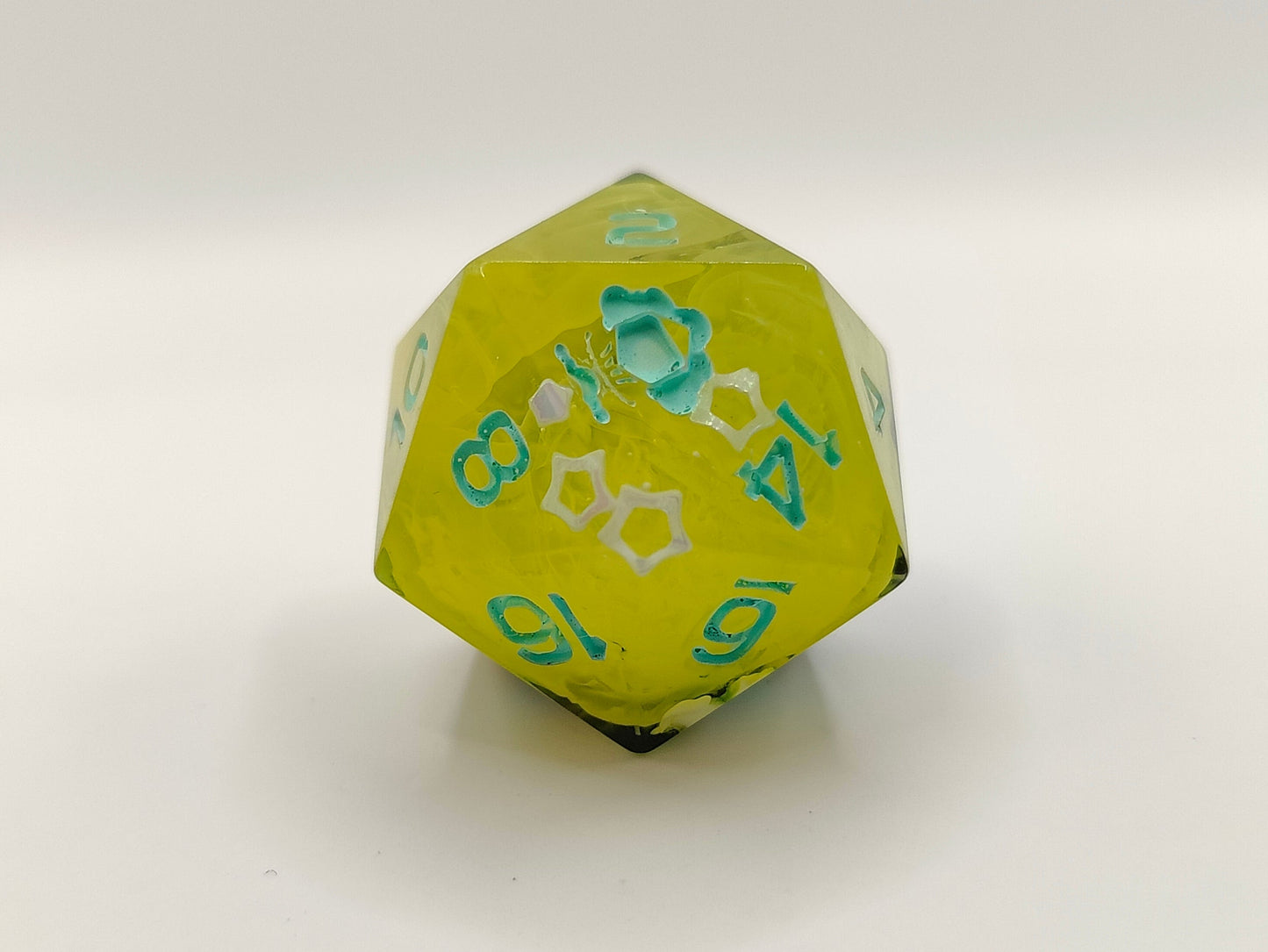 Handmade single D20: Verdant galaxies