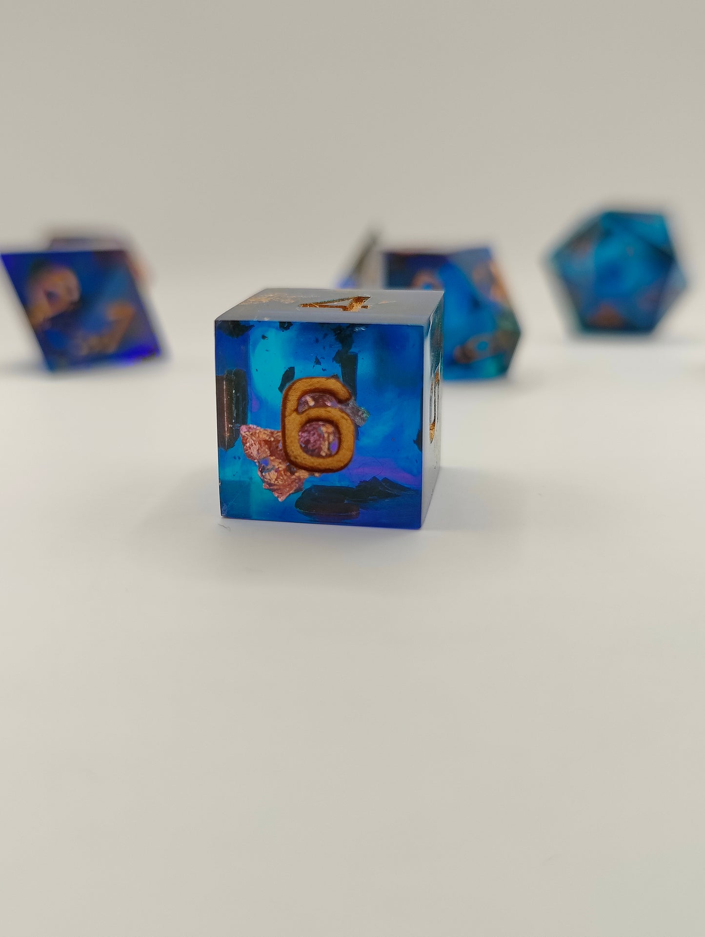 Handmade dice set: Sunken treasure