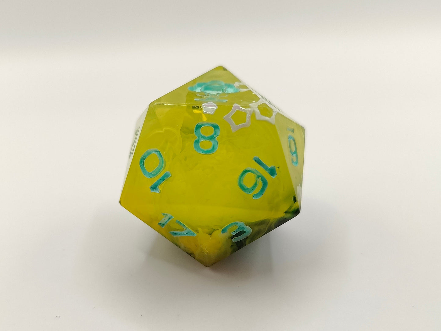 Handmade single D20: Verdant galaxies