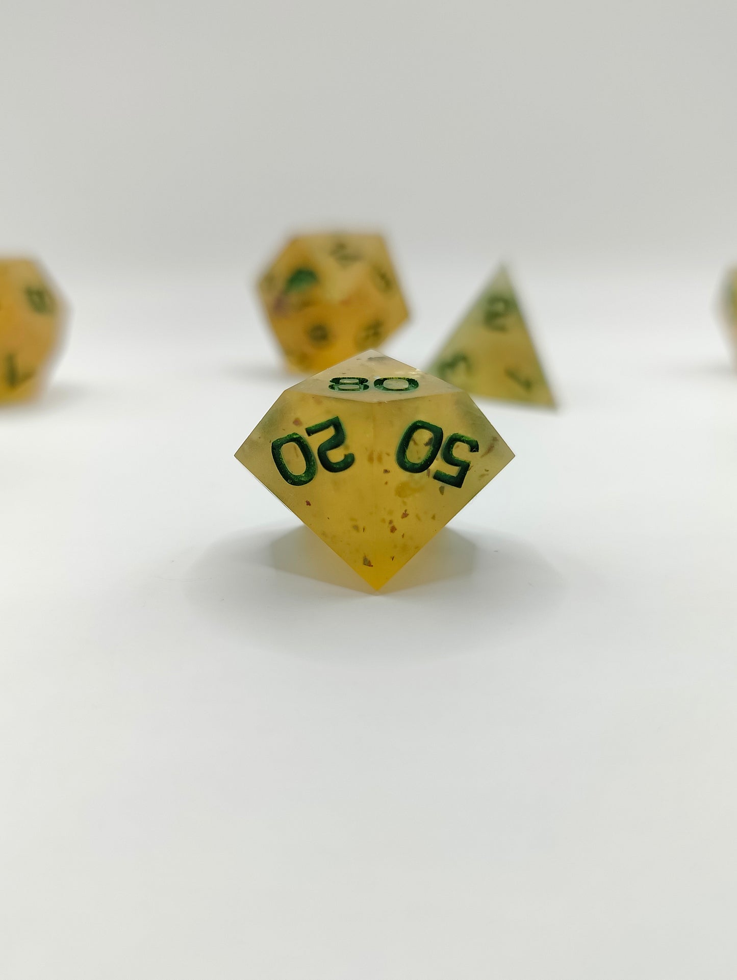 Handmade dice set: Honeyed Earth