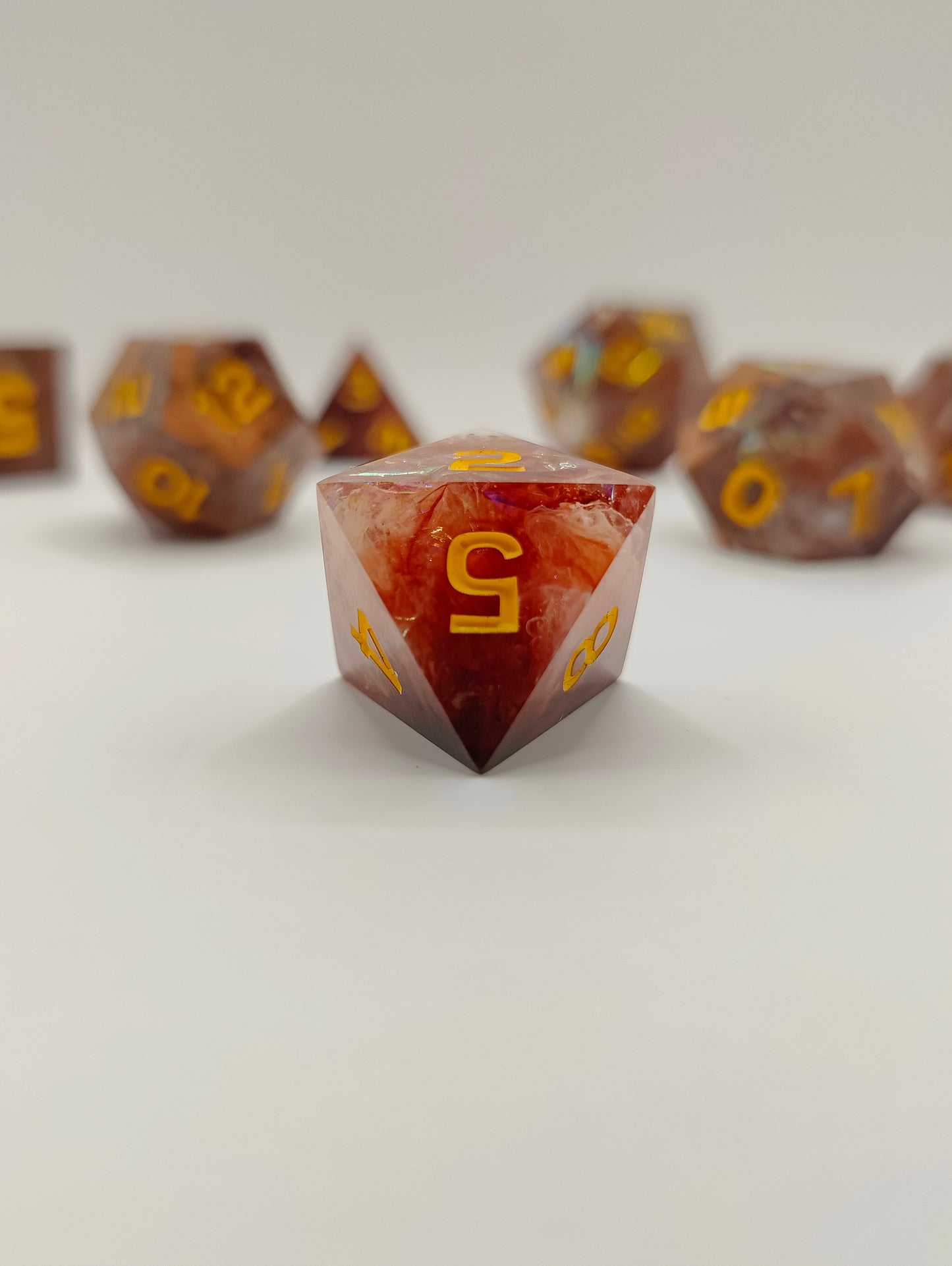 Handmade dice set: The copper kingdom