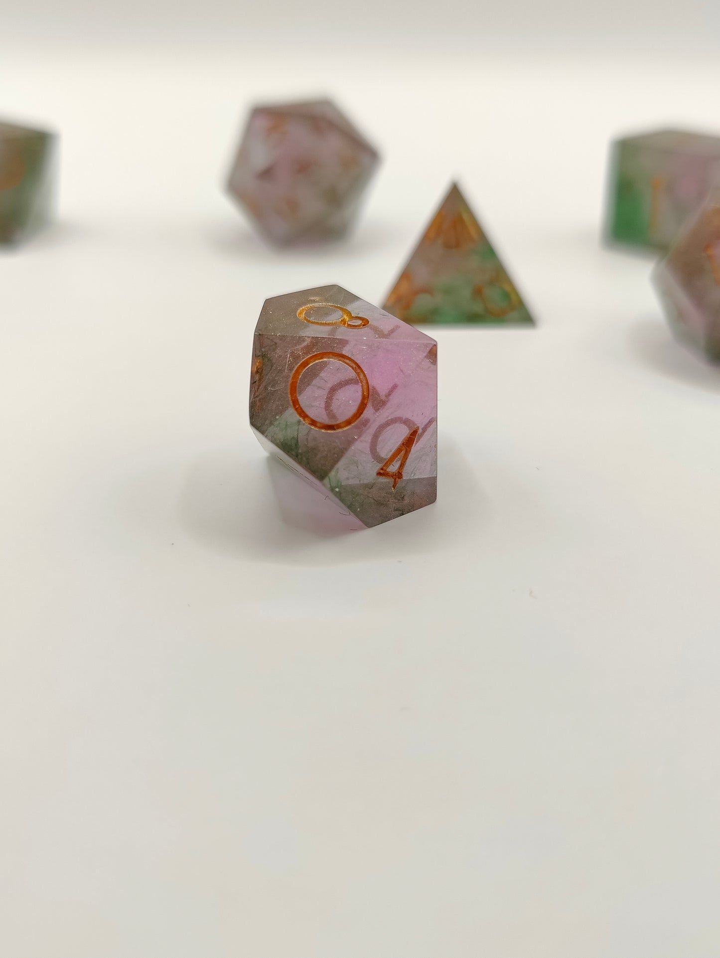 Handmade dice set: Watermelon sugar