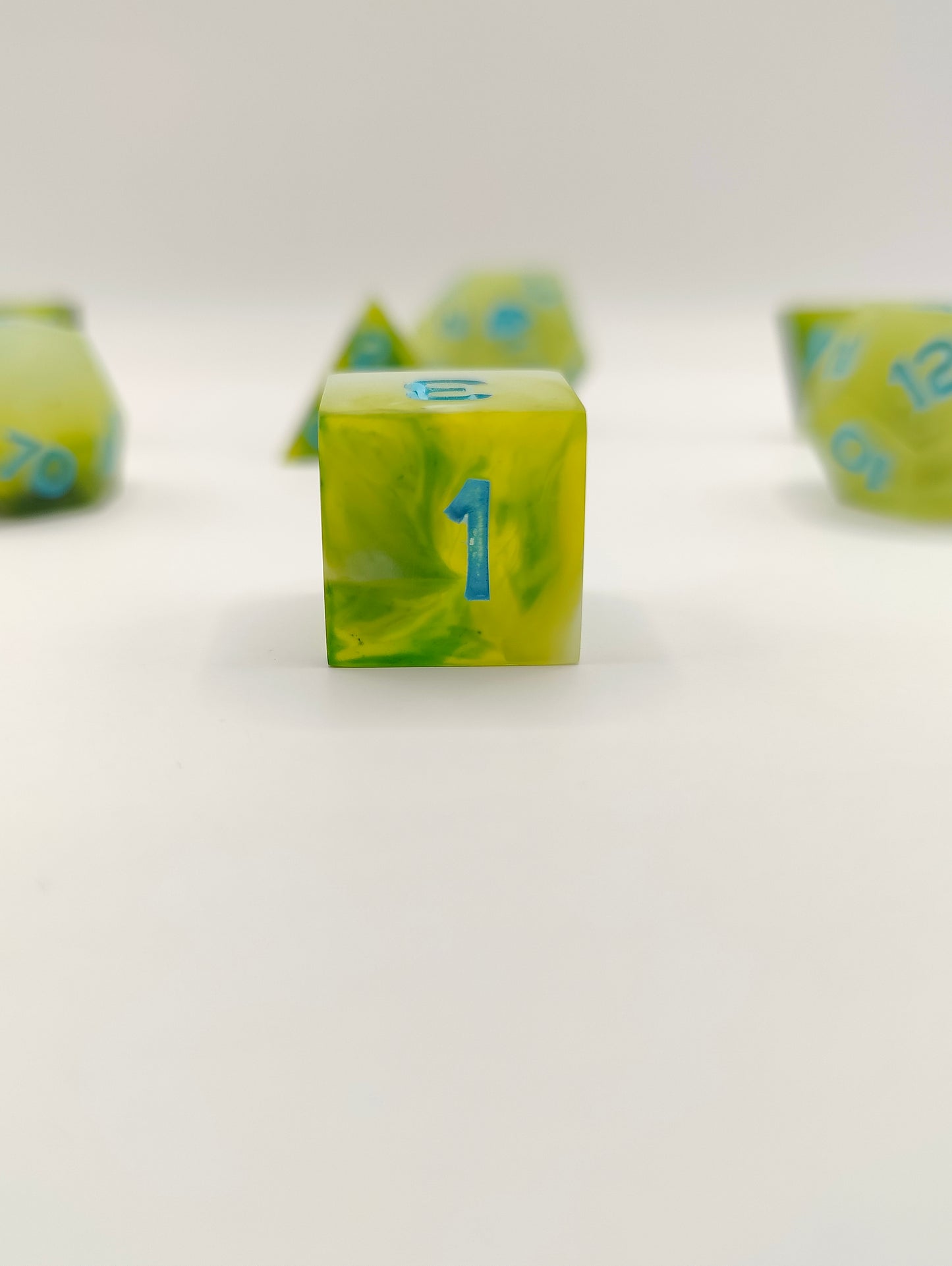 Handmade dice set: Spring treat