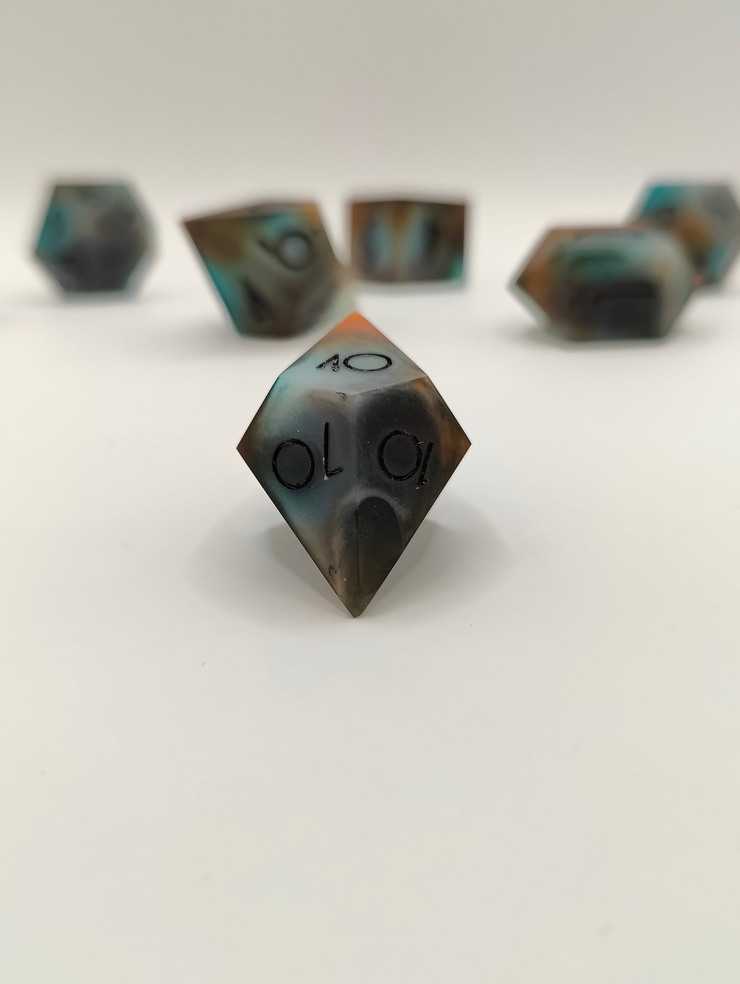 Handmade dice set: Tideworn