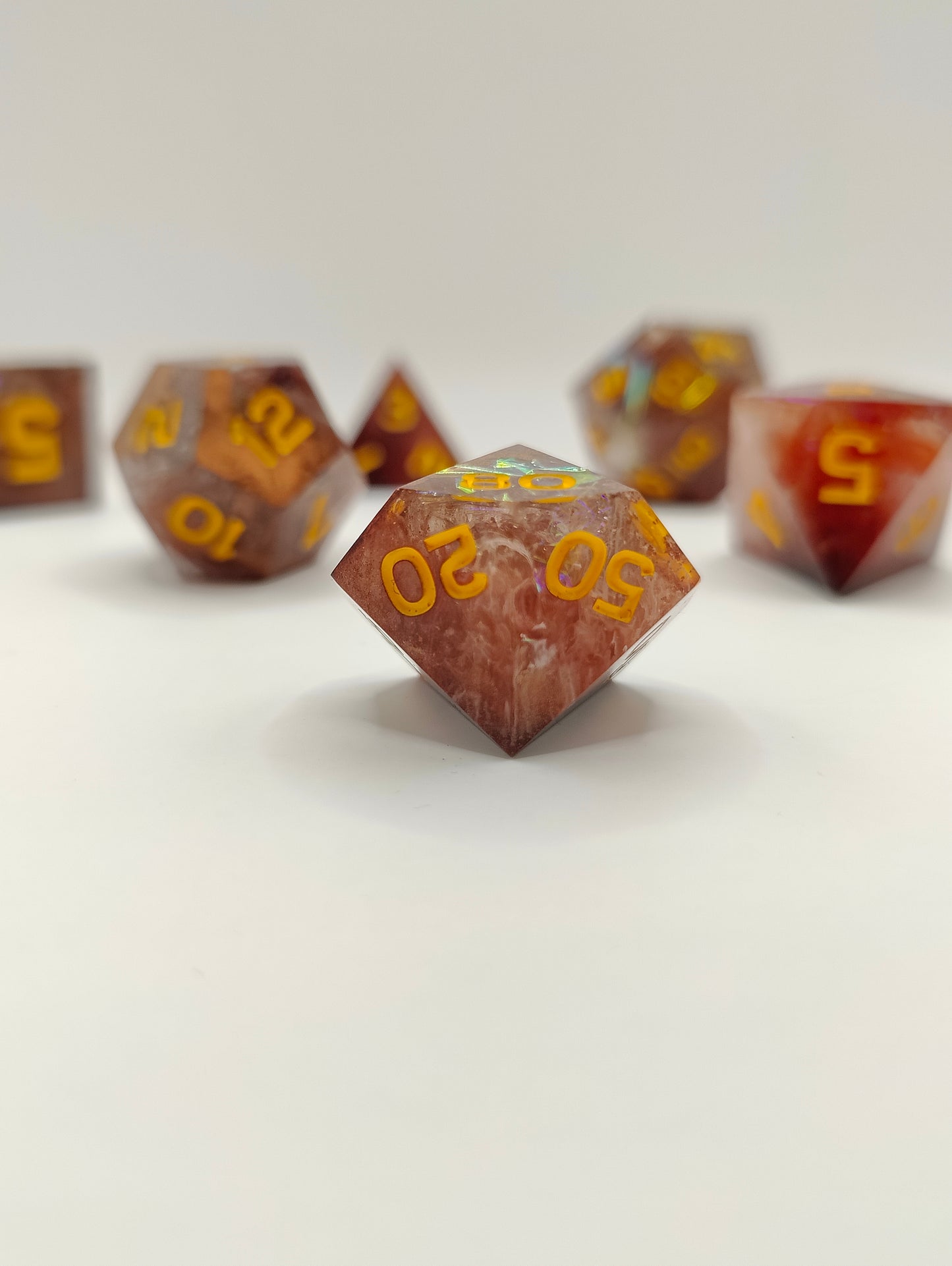 Handmade dice set: The copper kingdom