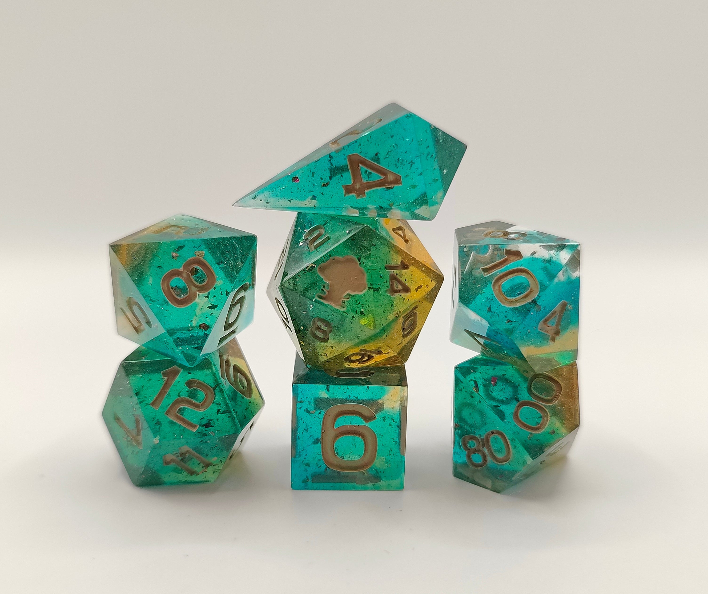 Mini dice set: Hidden oasis – Noekcleardice
