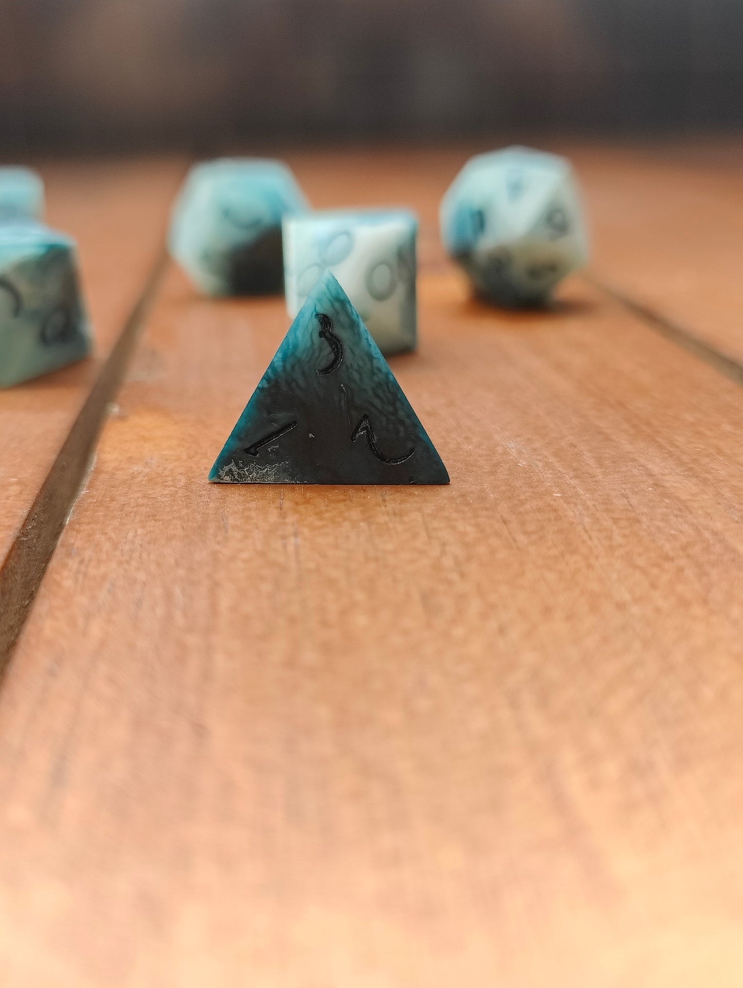 Handmade dice set: Cloudy nebula