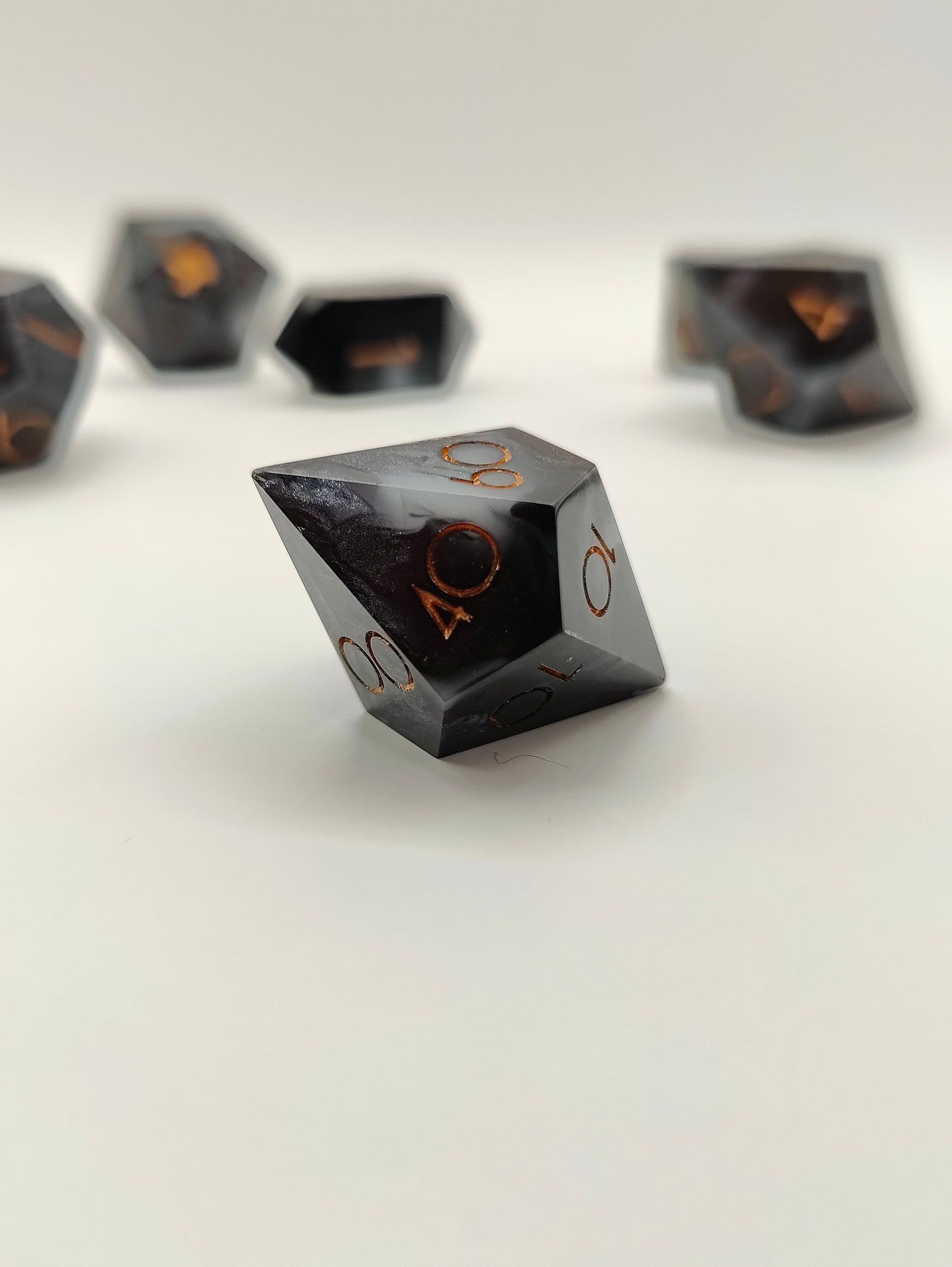 Handmade dice set: The expedition thin font