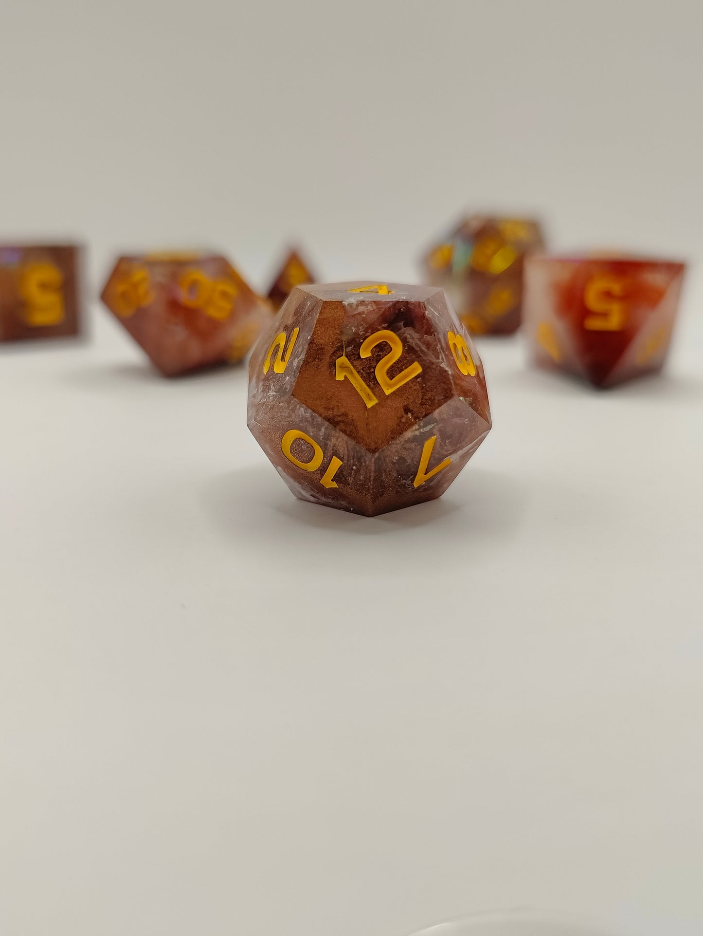Handmade dice set: The copper kingdom