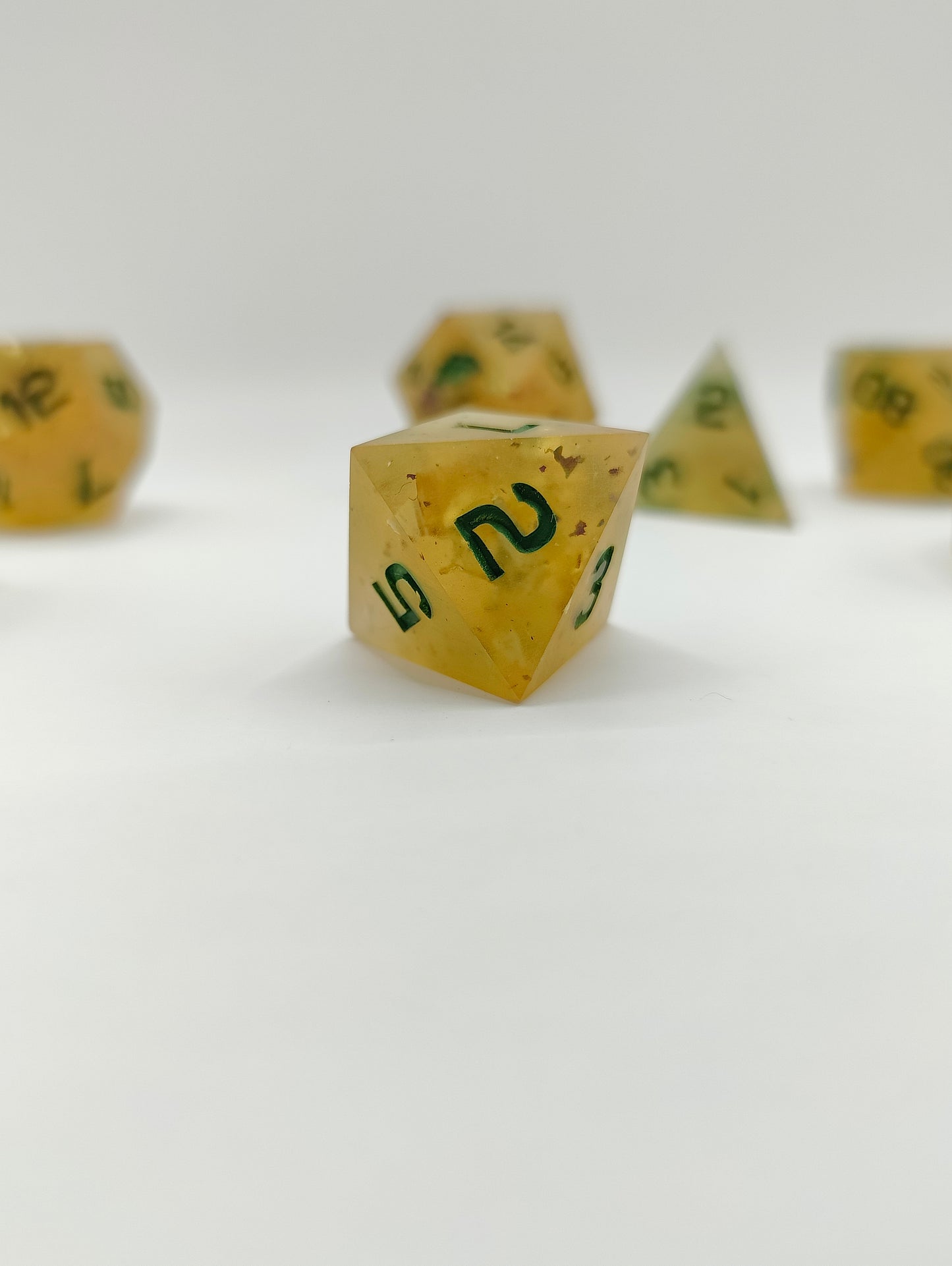 Handmade dice set: Honeyed Earth