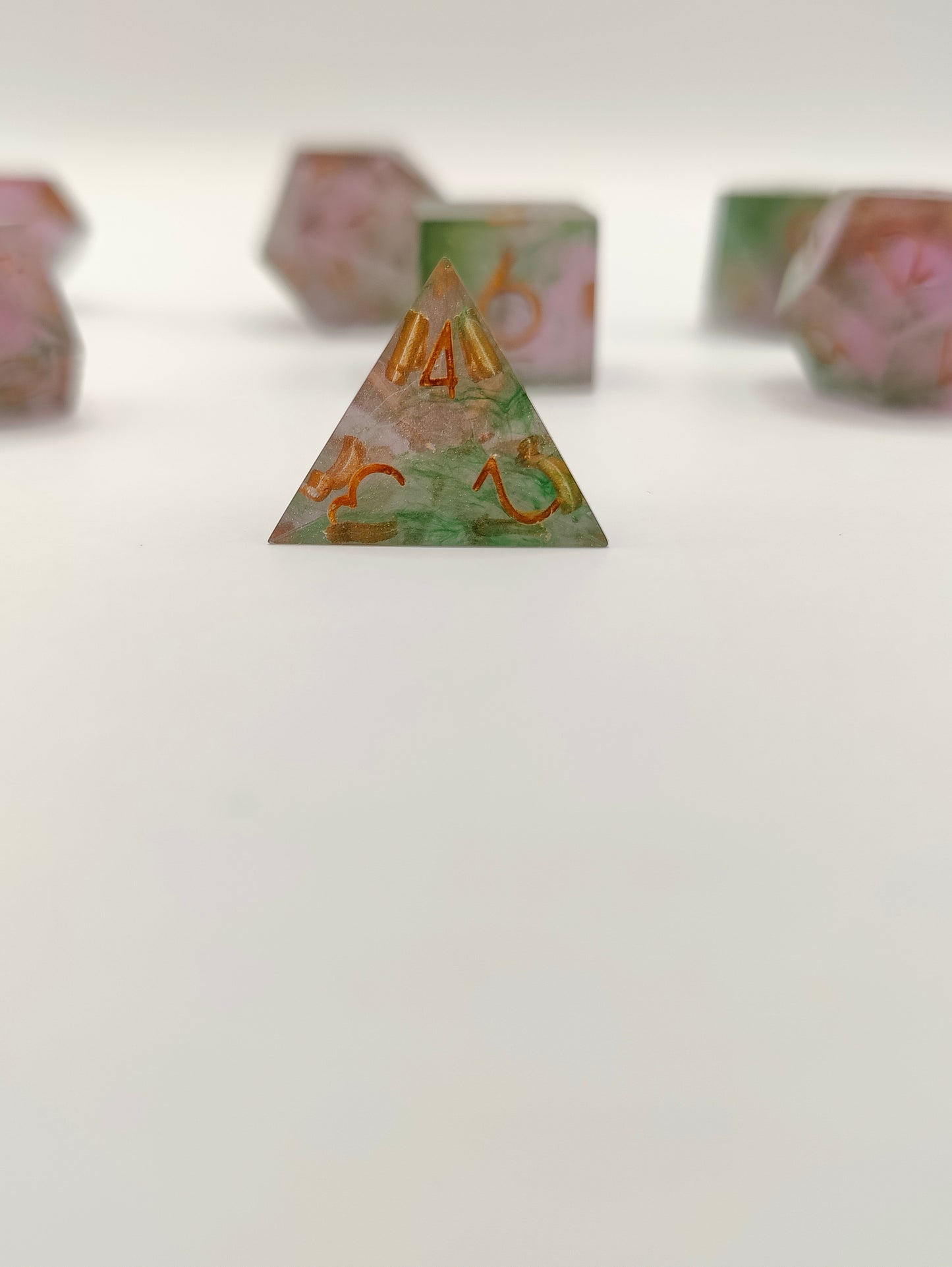 Handmade dice set: Watermelon sugar
