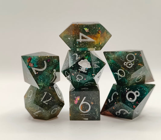 Handmade dice set: Astral Enchantment