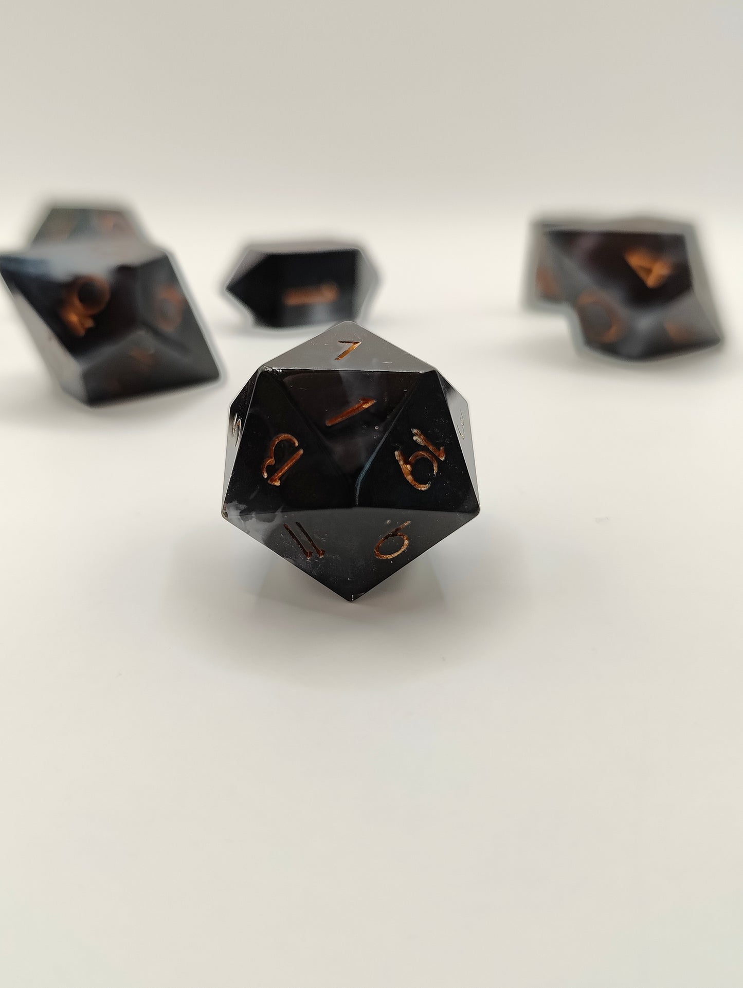 Handmade dice set: The expedition thin font