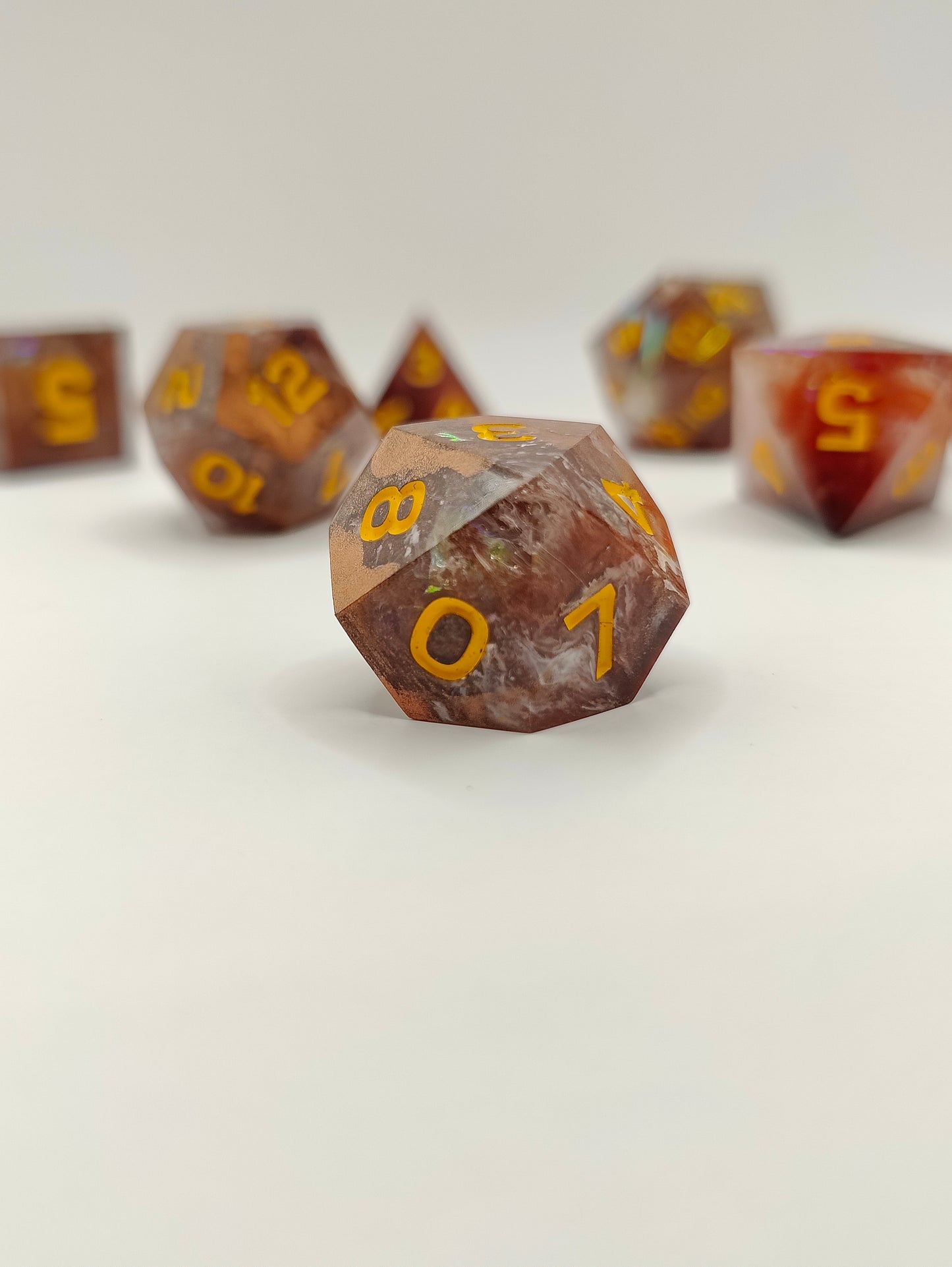 Handmade dice set: The copper kingdom