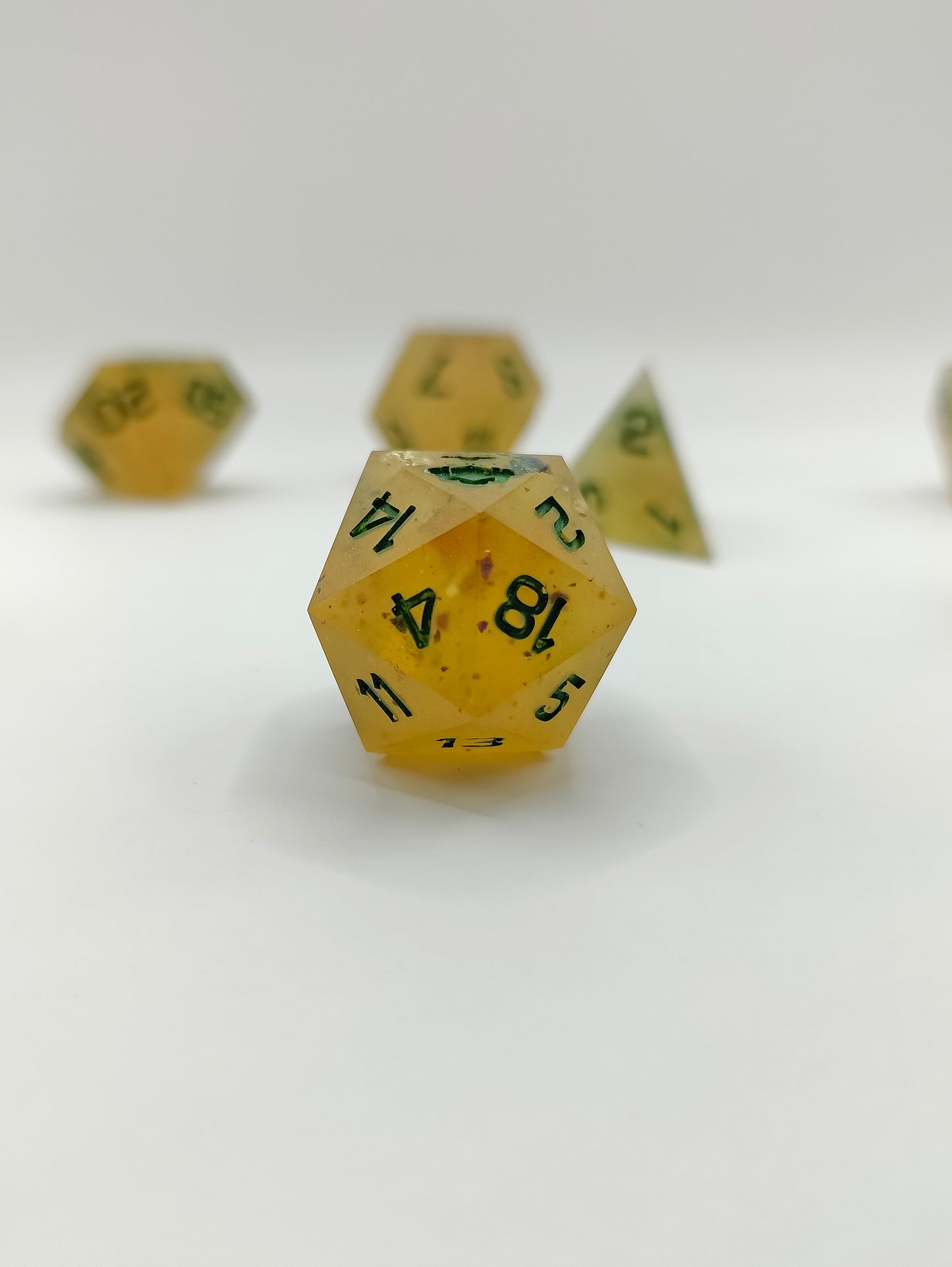 Handmade dice set: Honeyed Earth