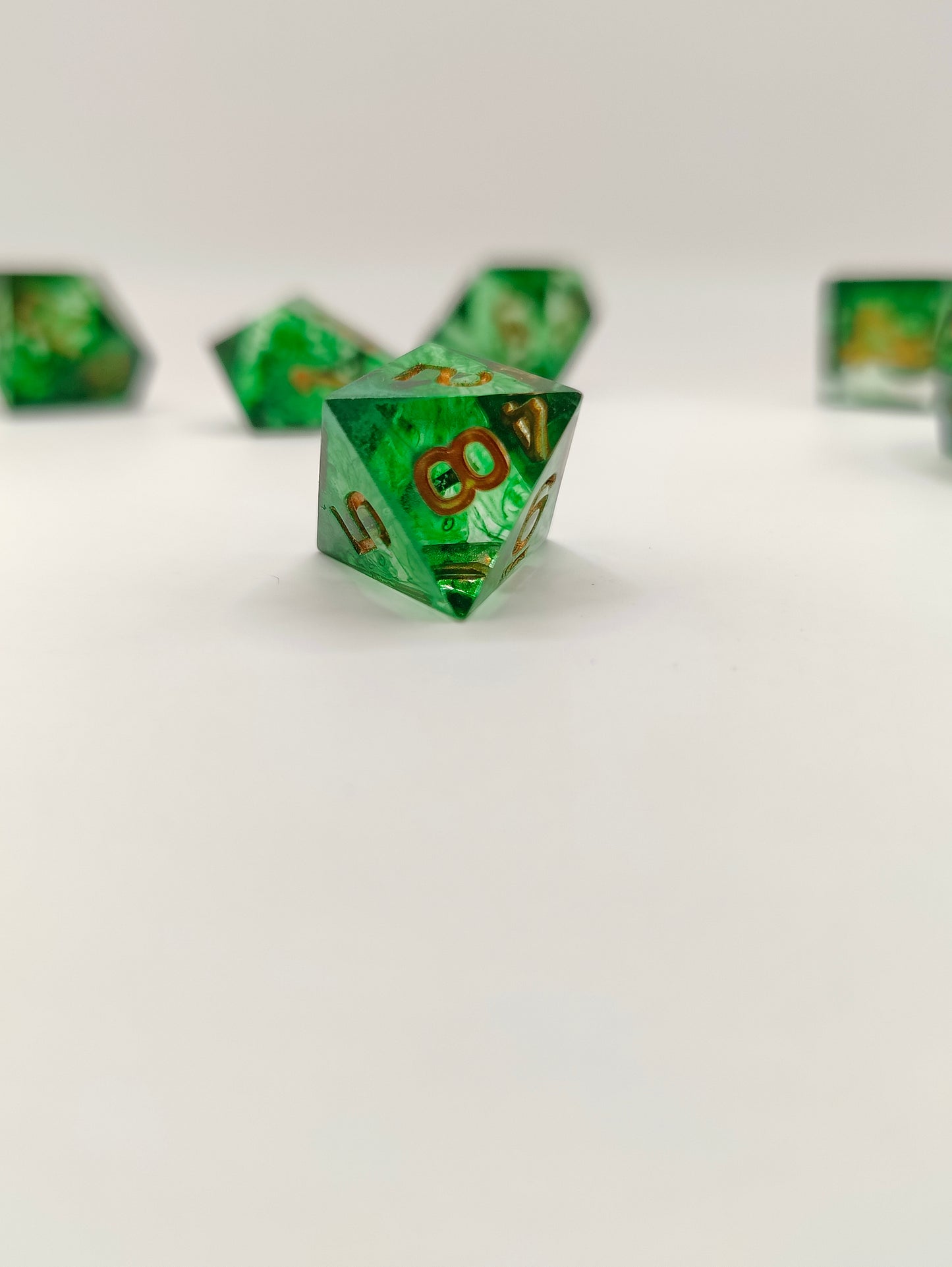 Mini dice set: Emeralds