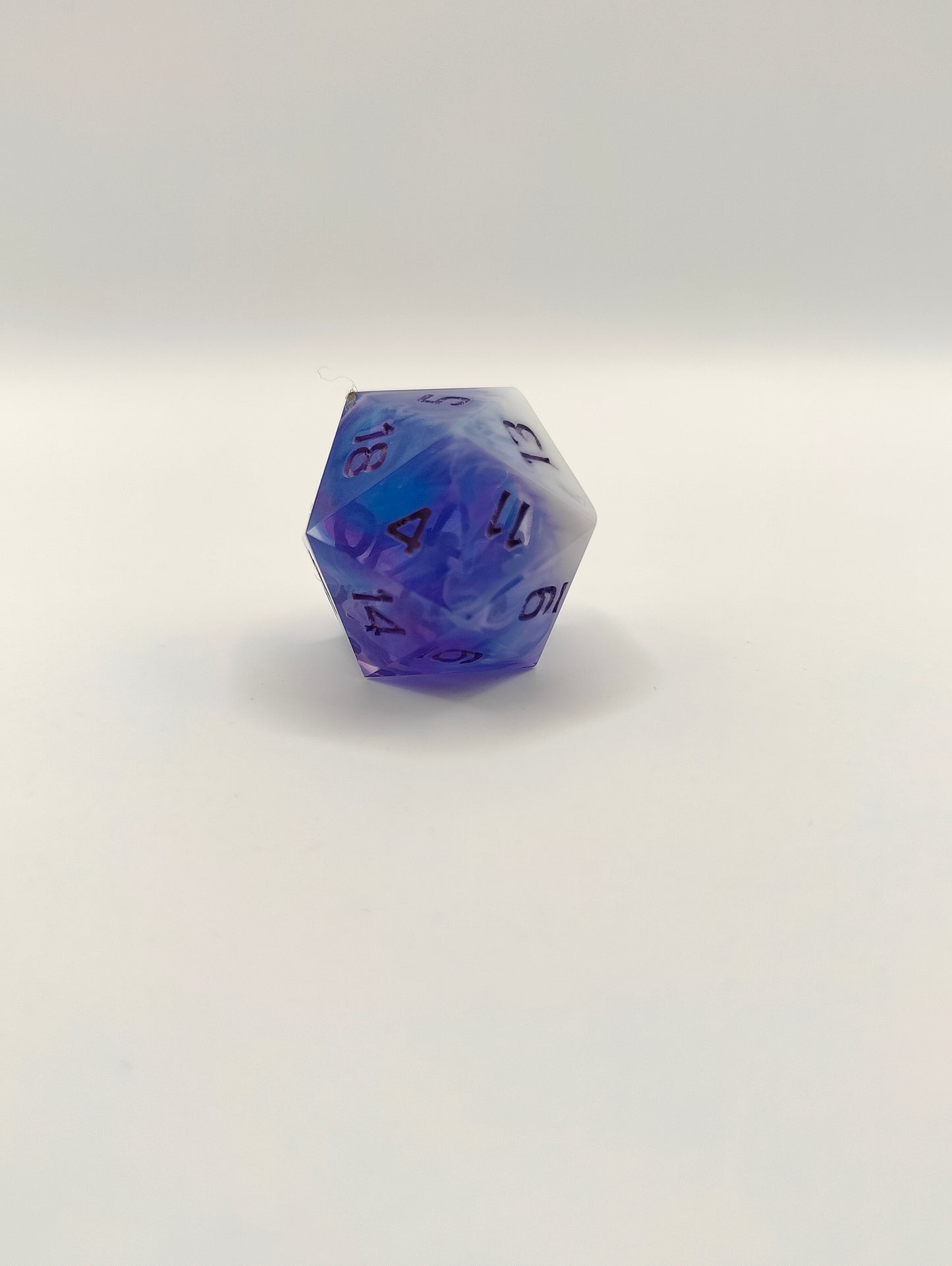 Handmade single D20: Arcane gardens purple ink