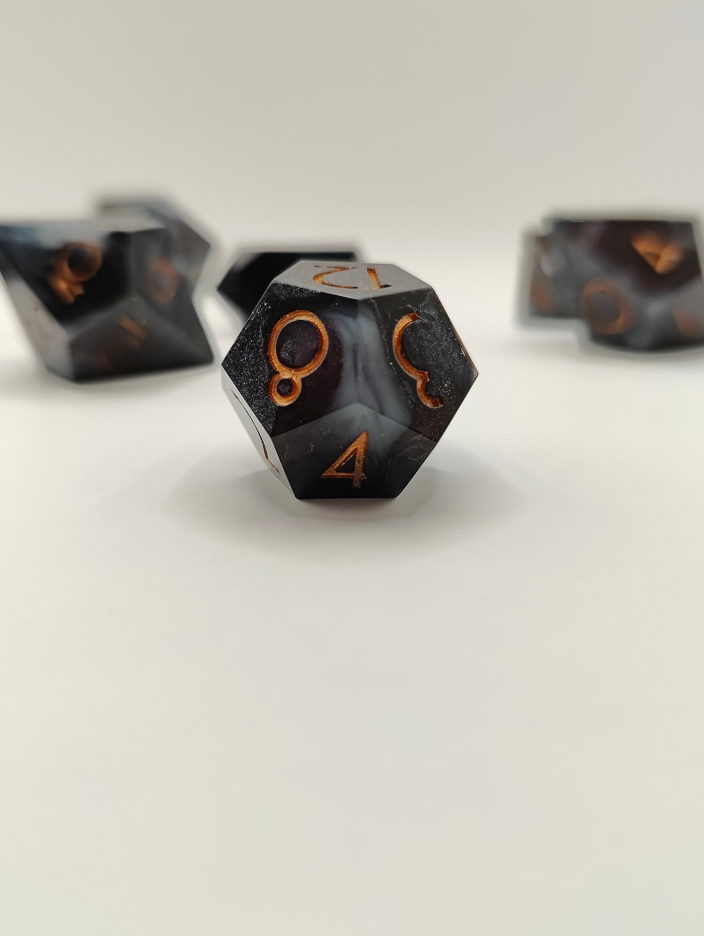 Handmade dice set: The expedition thin font