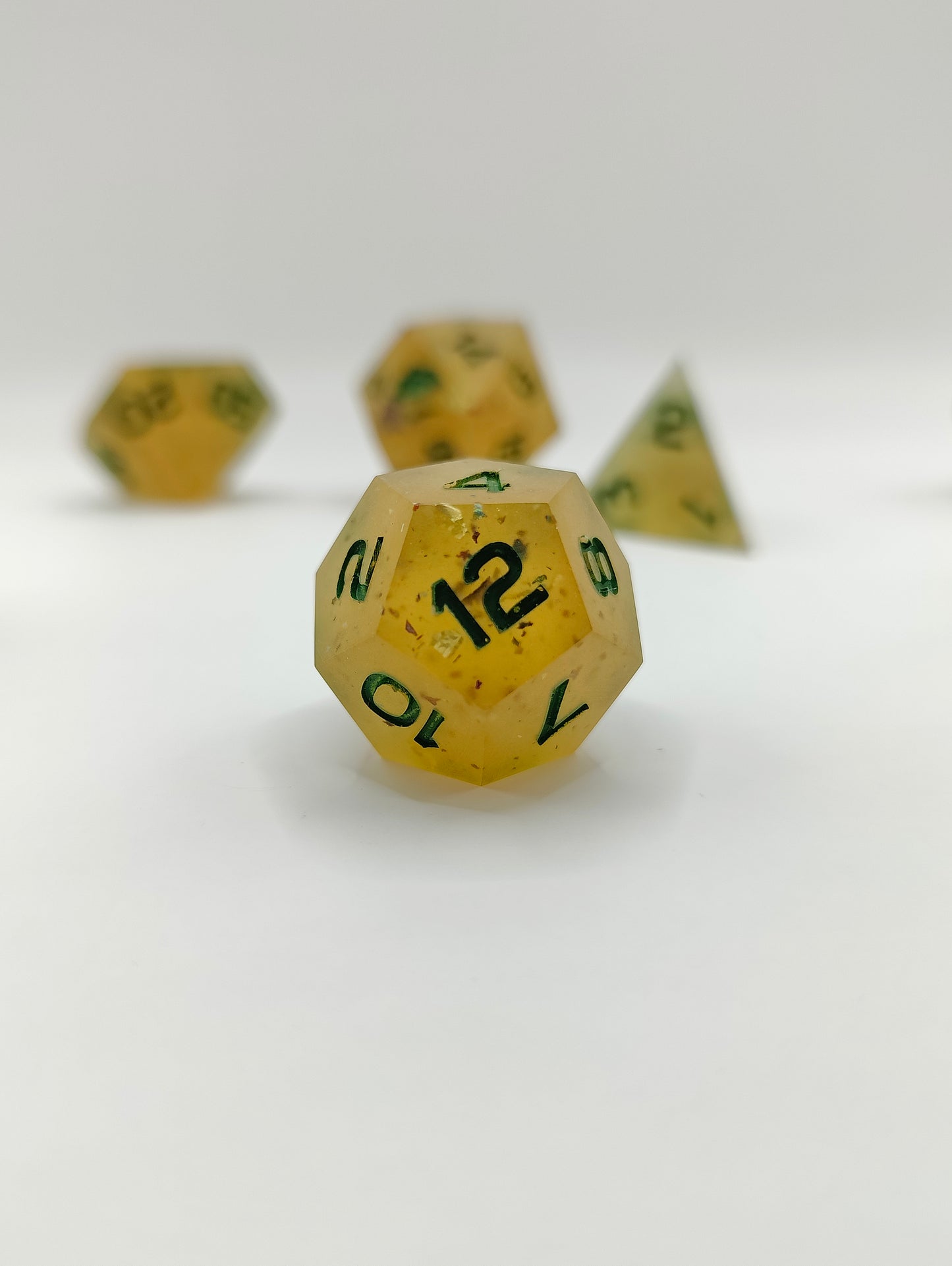 Handmade dice set: Honeyed Earth