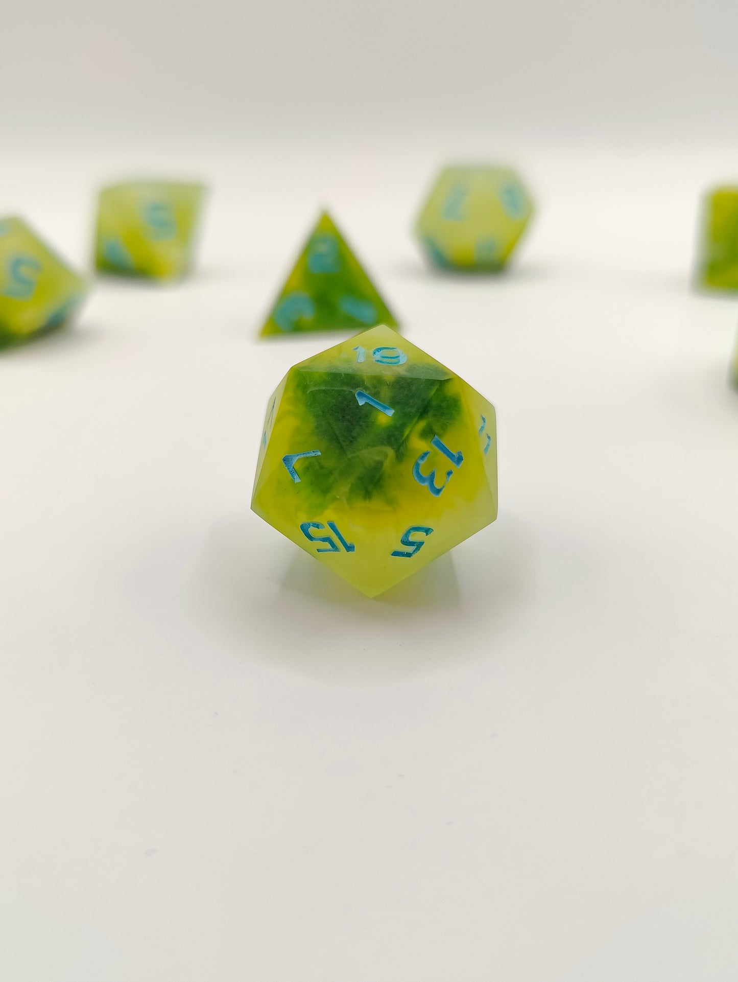 Handmade dice set: Spring treat
