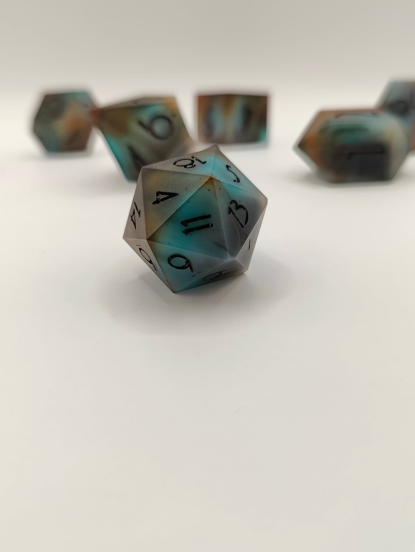 Handmade dice set: Tideworn