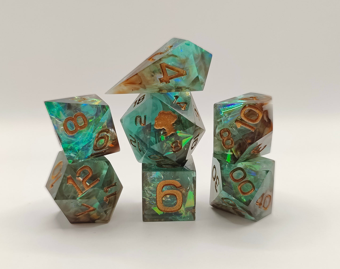 Mini dice set: Lagoon