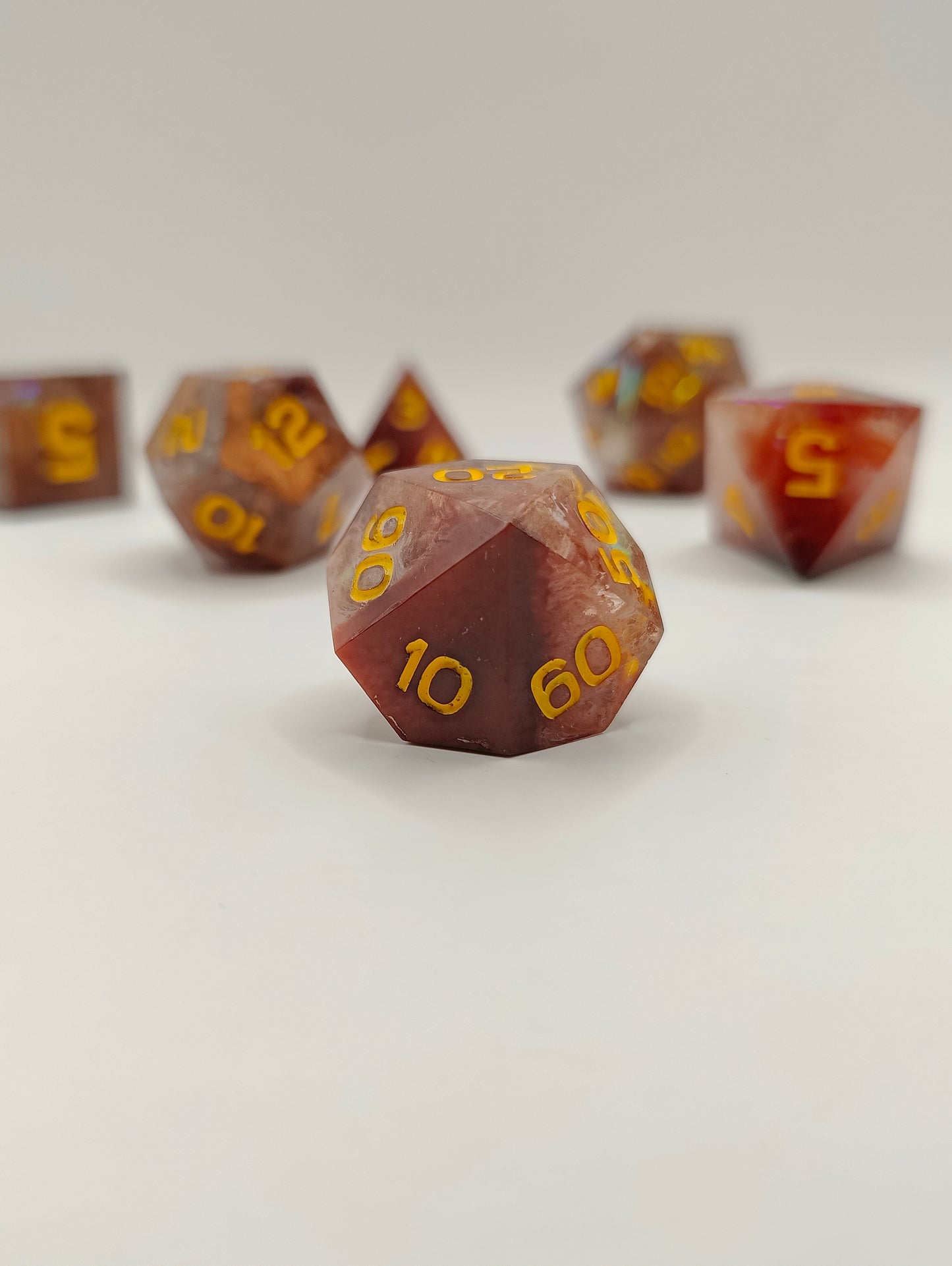 Handmade dice set: The copper kingdom